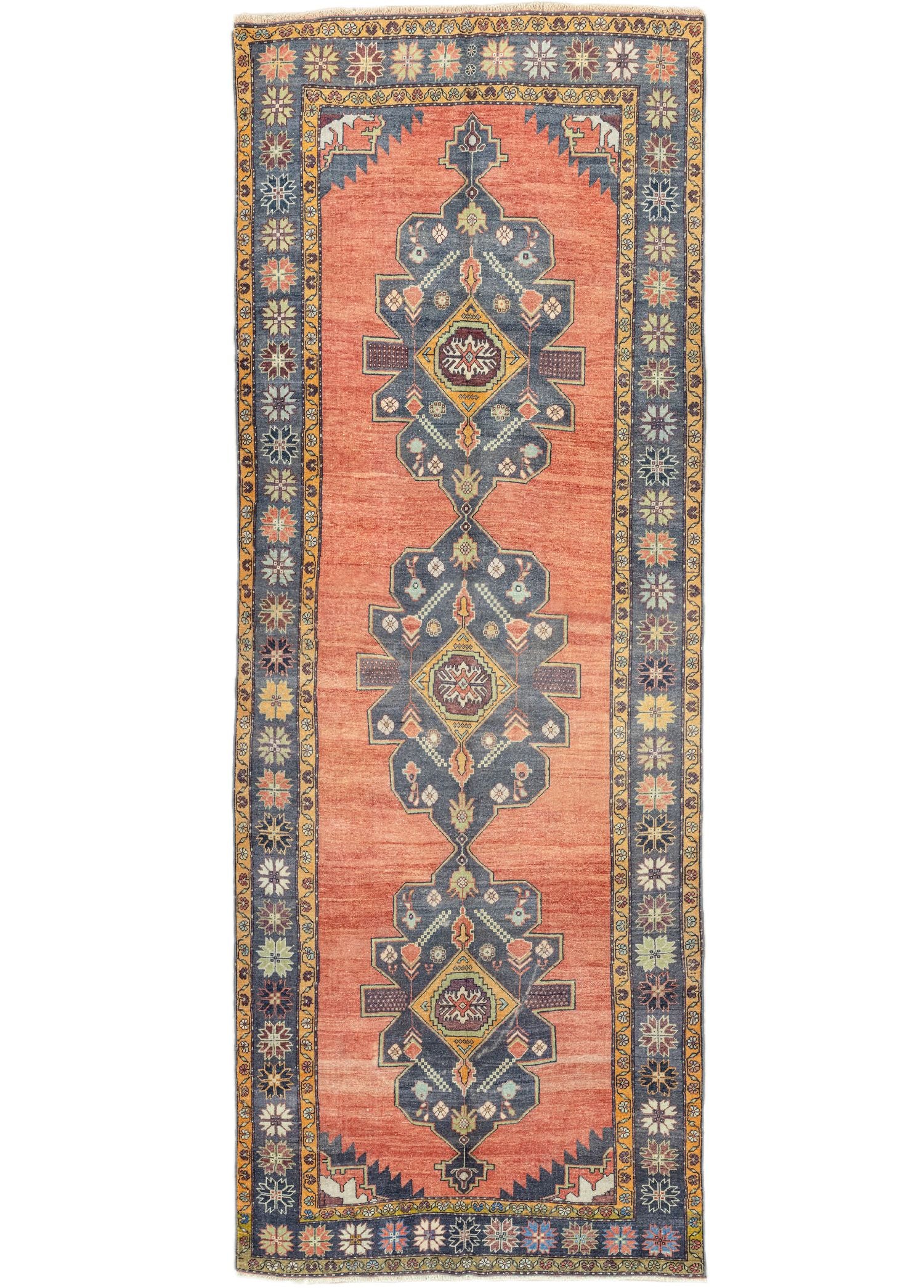 Soho Antiq-Salvia El Dokuma Karaman Yolluk 148x372 Cm-Halı-1-Milagron.com