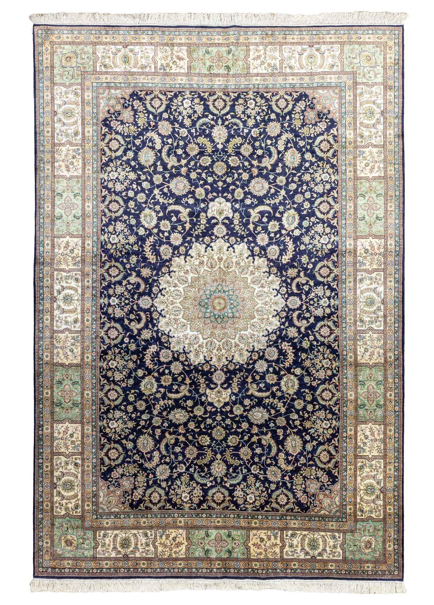 Soho Antiq-Sandine Madalyon Desenli İpek Halı 184x268 Cm-Halı-1-Milagron.com