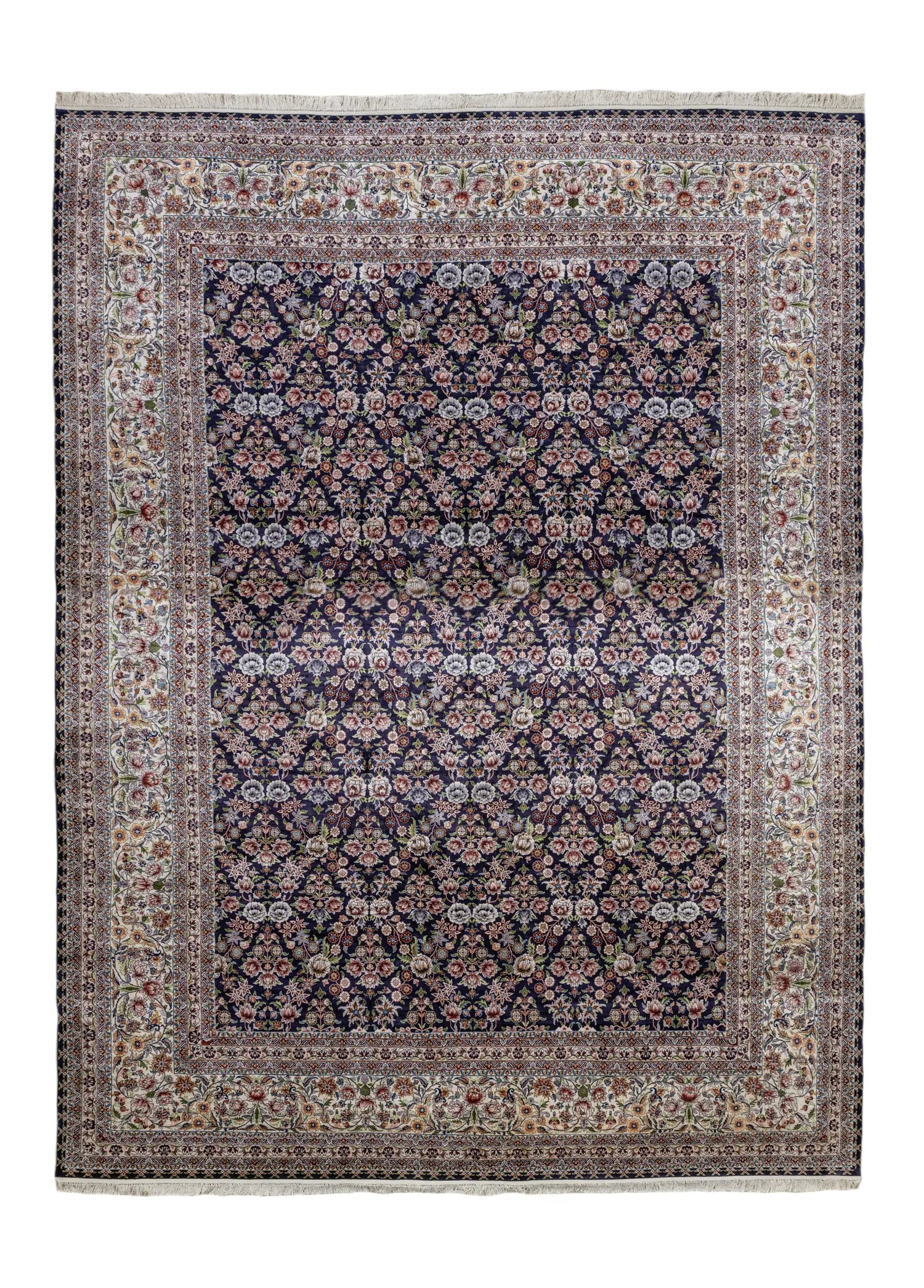 Soho Antiq-Sariya Serpme çiçek Motifli İpek Halı 277x359 Cm-1-Milagron.com