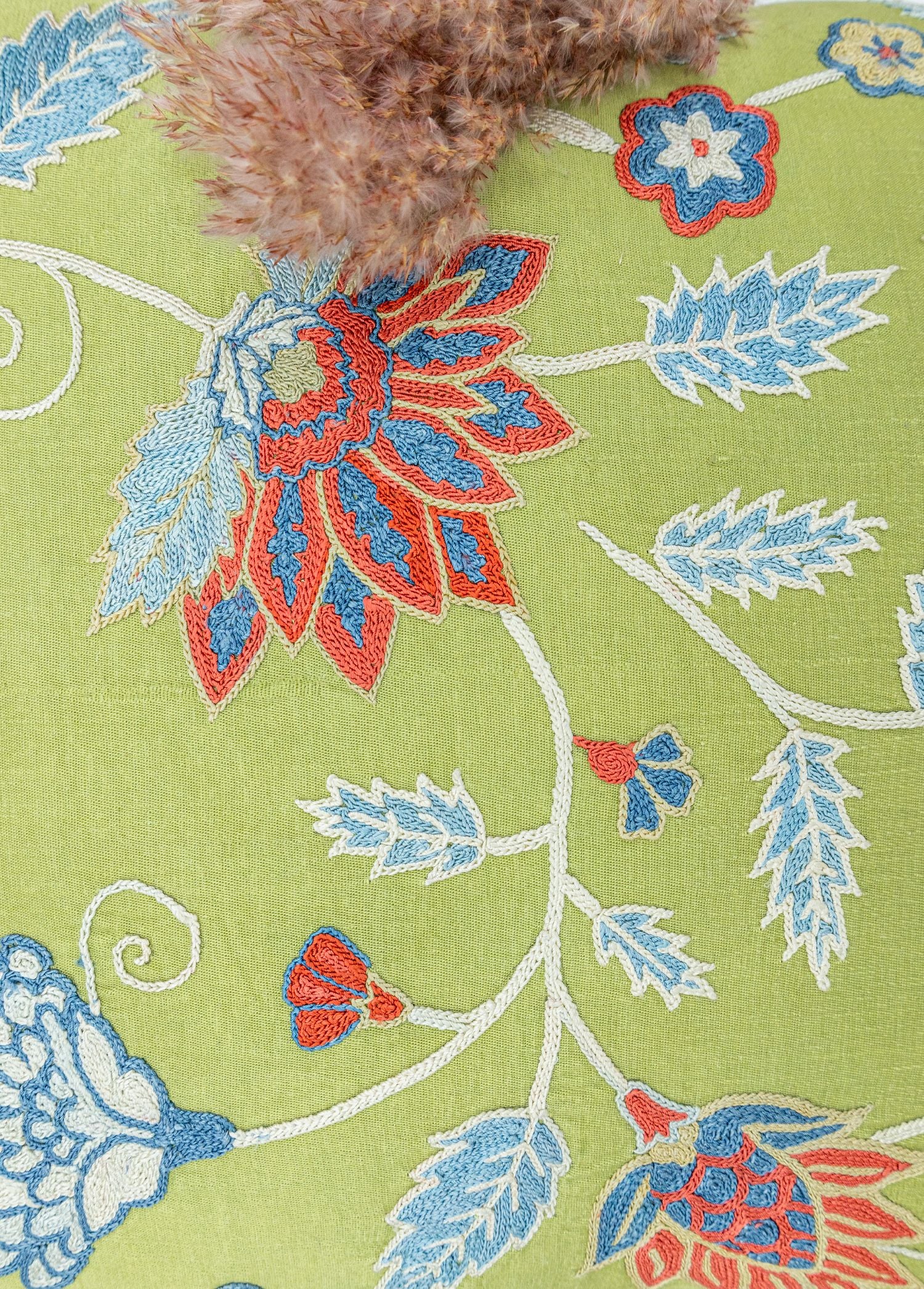 Soho Antiq-Sasha çiçek Motifli Dekoratif Yastık 50x50 Cm-Yastık-3-Milagron.com