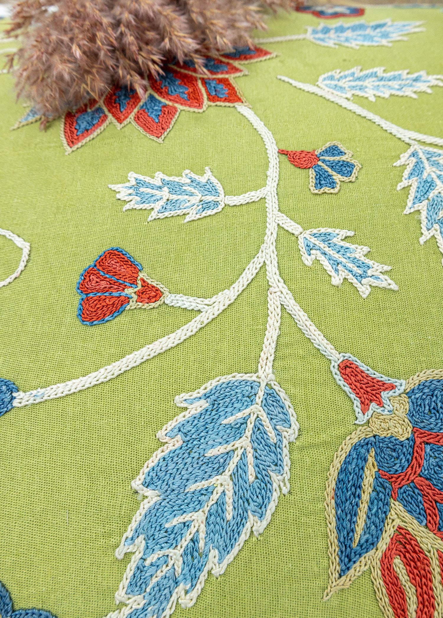 Soho Antiq-Sasha çiçek Motifli Dekoratif Yastık 50x50 Cm-Yastık-4-Milagron.com