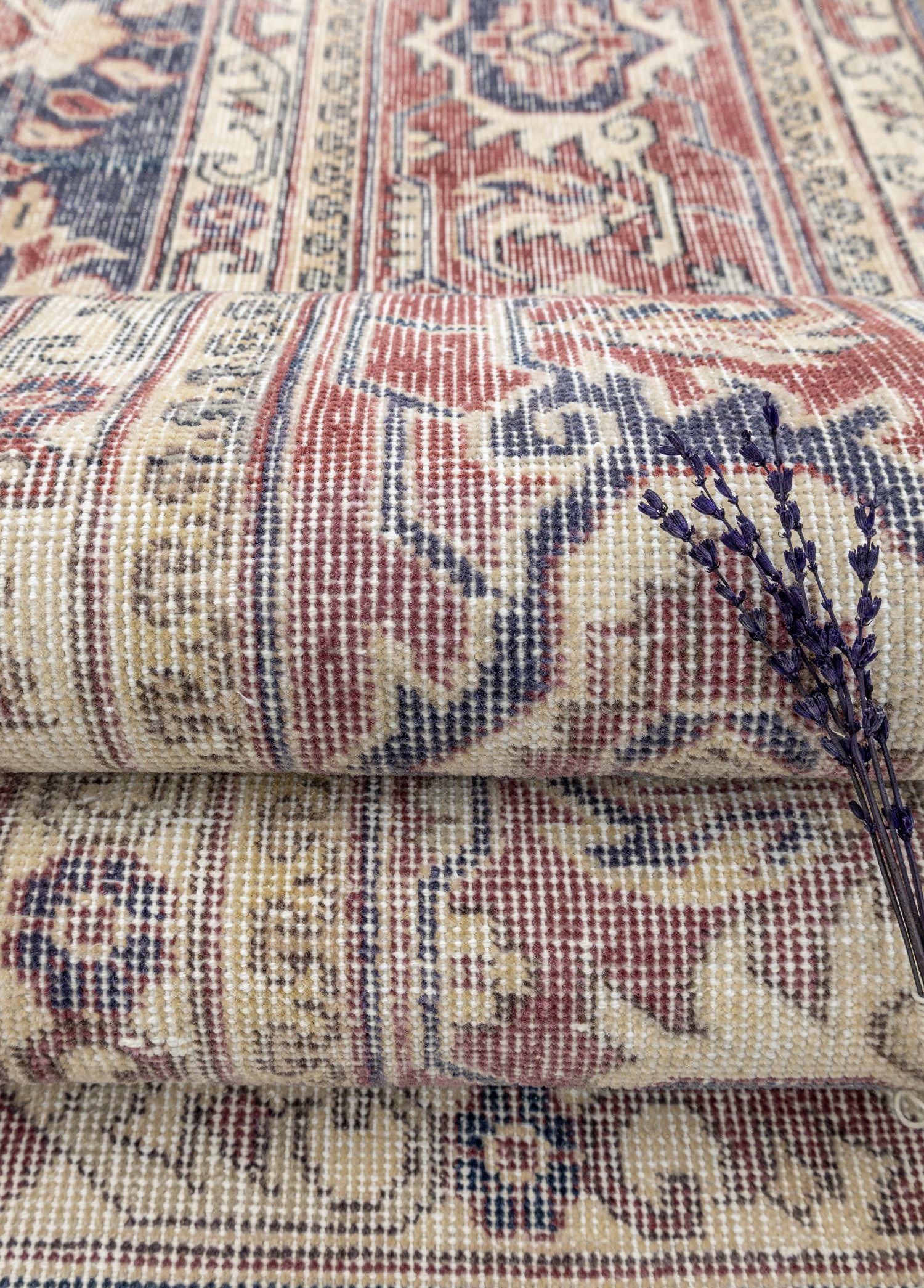 Soho Antiq-Satu Rustik Desenli El Dokuma Halı 229x348 Cm-4-Milagron.com