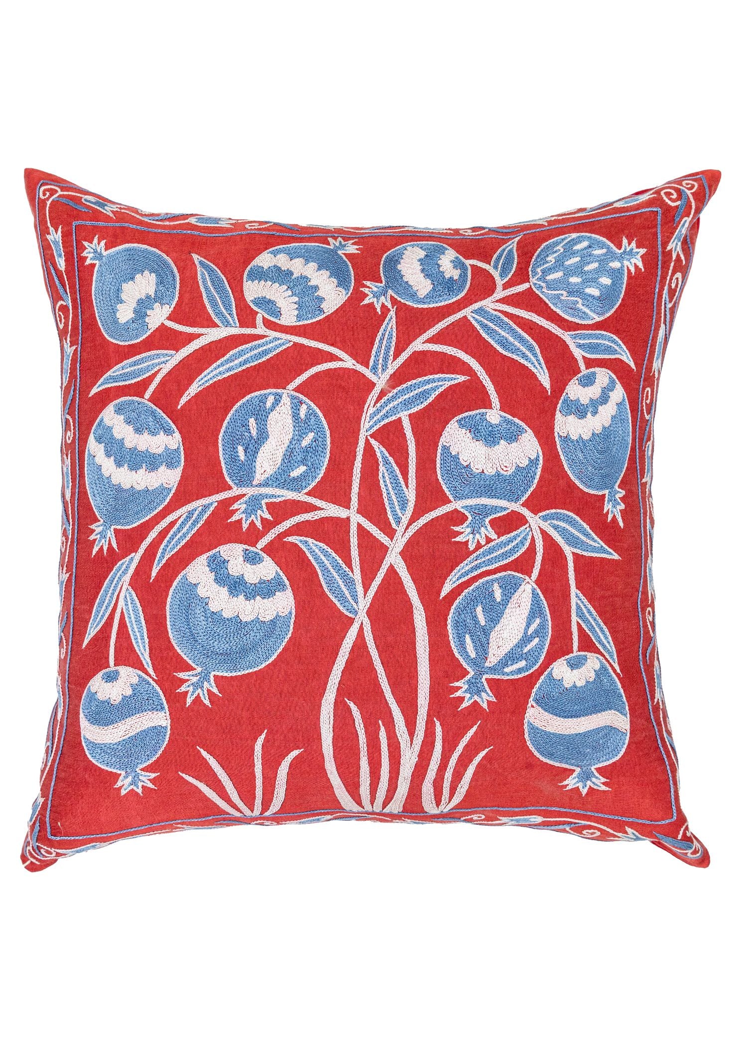 Soho Antiq-Skade Floral Tasarımlı Suzani Kırlent 50x50 Cm-Yastık-1-Milagron.com