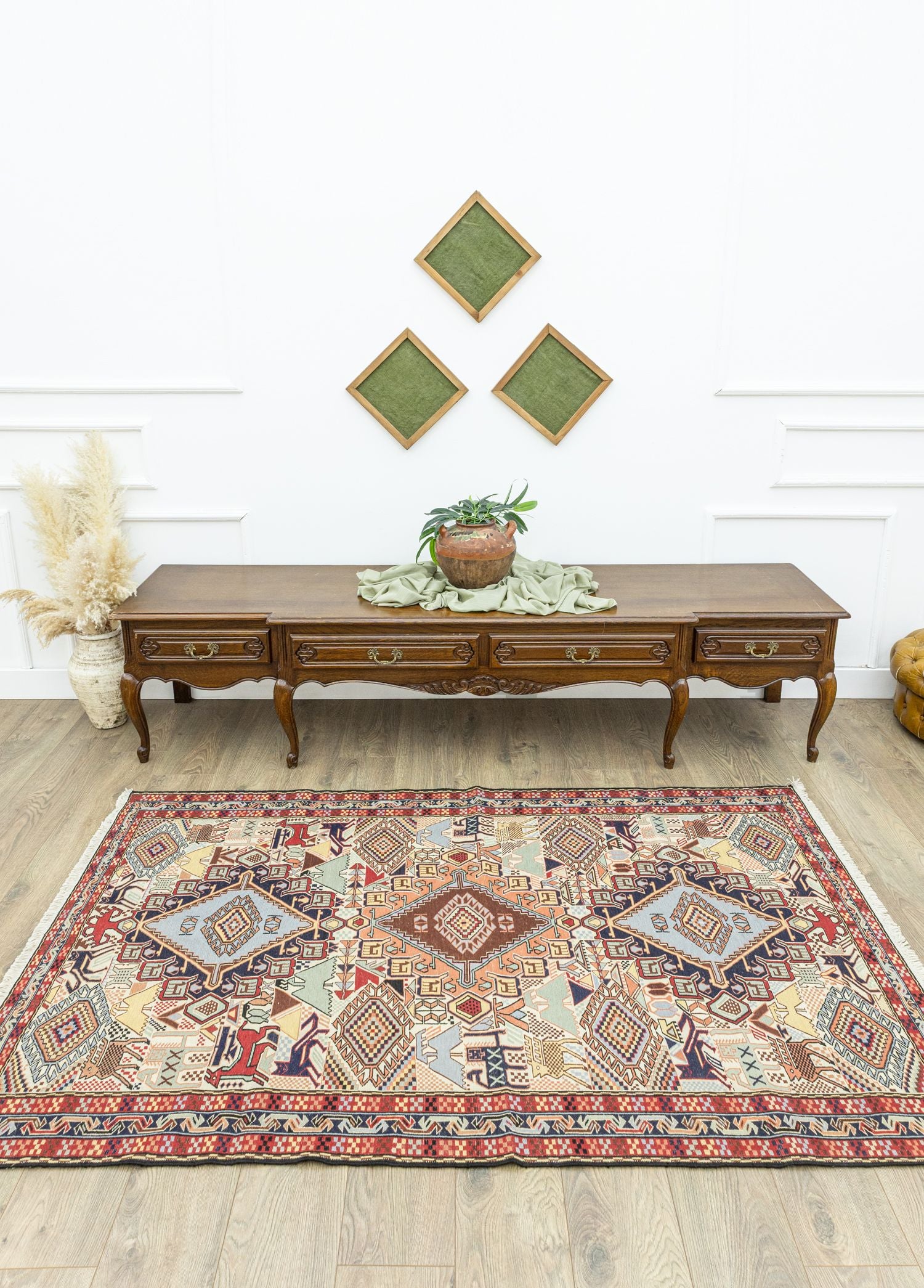 Soho Antiq-Tara Geometrik İran Sumak Kilim 130x207 Cm-Kilim-2-Milagron.com