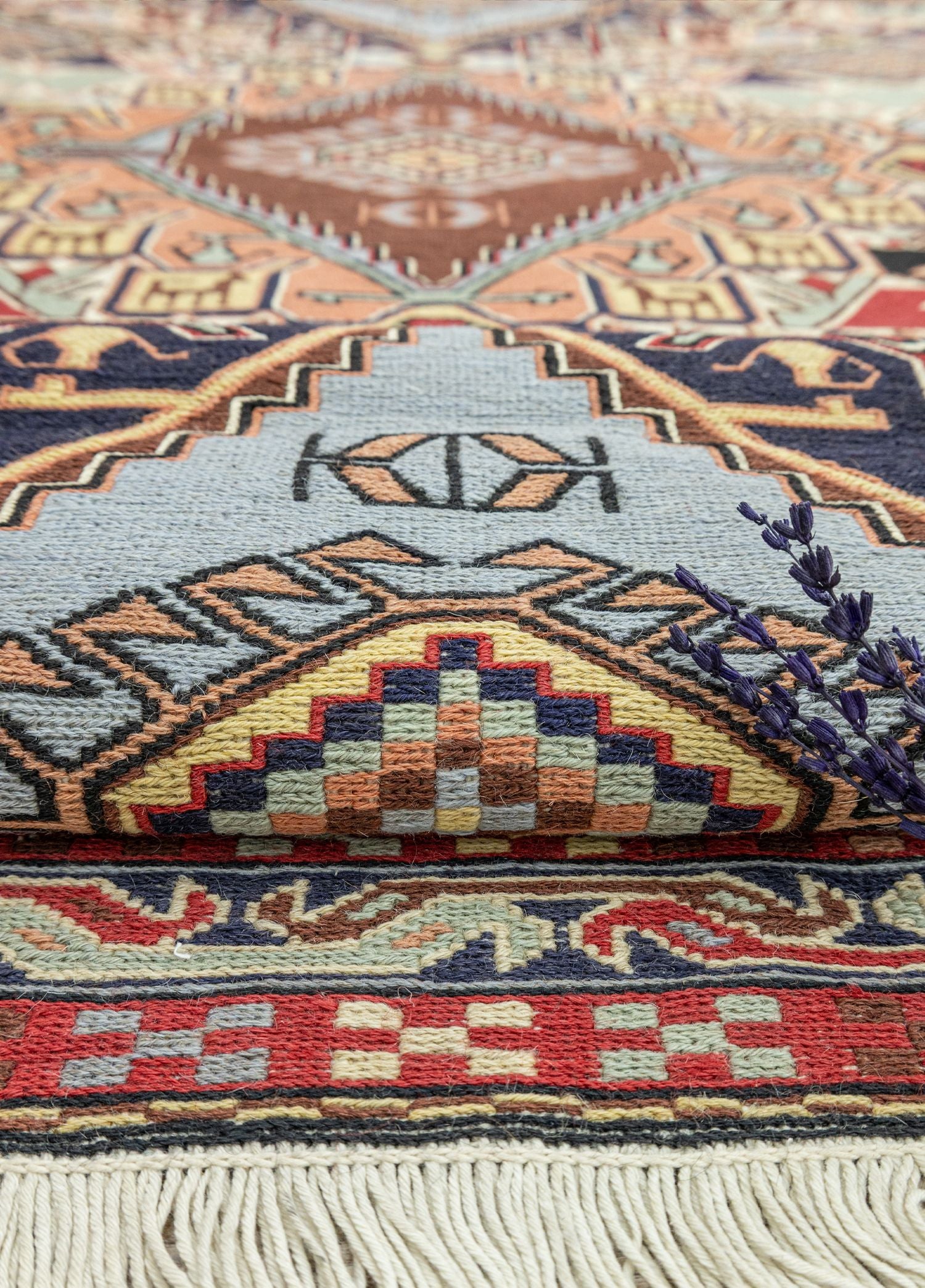 Soho Antiq-Tara Geometrik İran Sumak Kilim 130x207 Cm-Kilim-4-Milagron.com