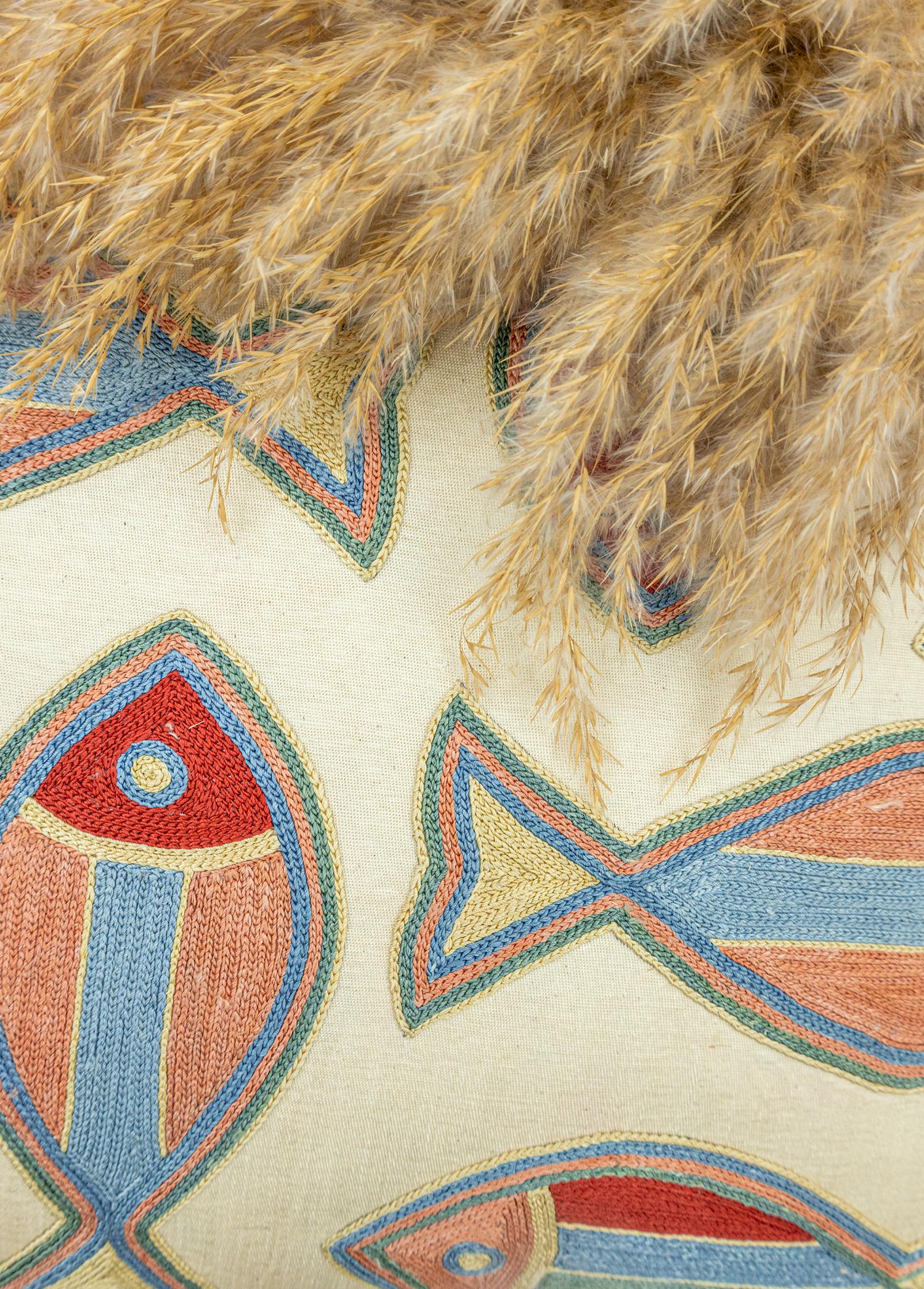 Soho Antiq-Temur Balık Motifli Kırlent 50x50 Cm-Kırlent-4-Milagron.com