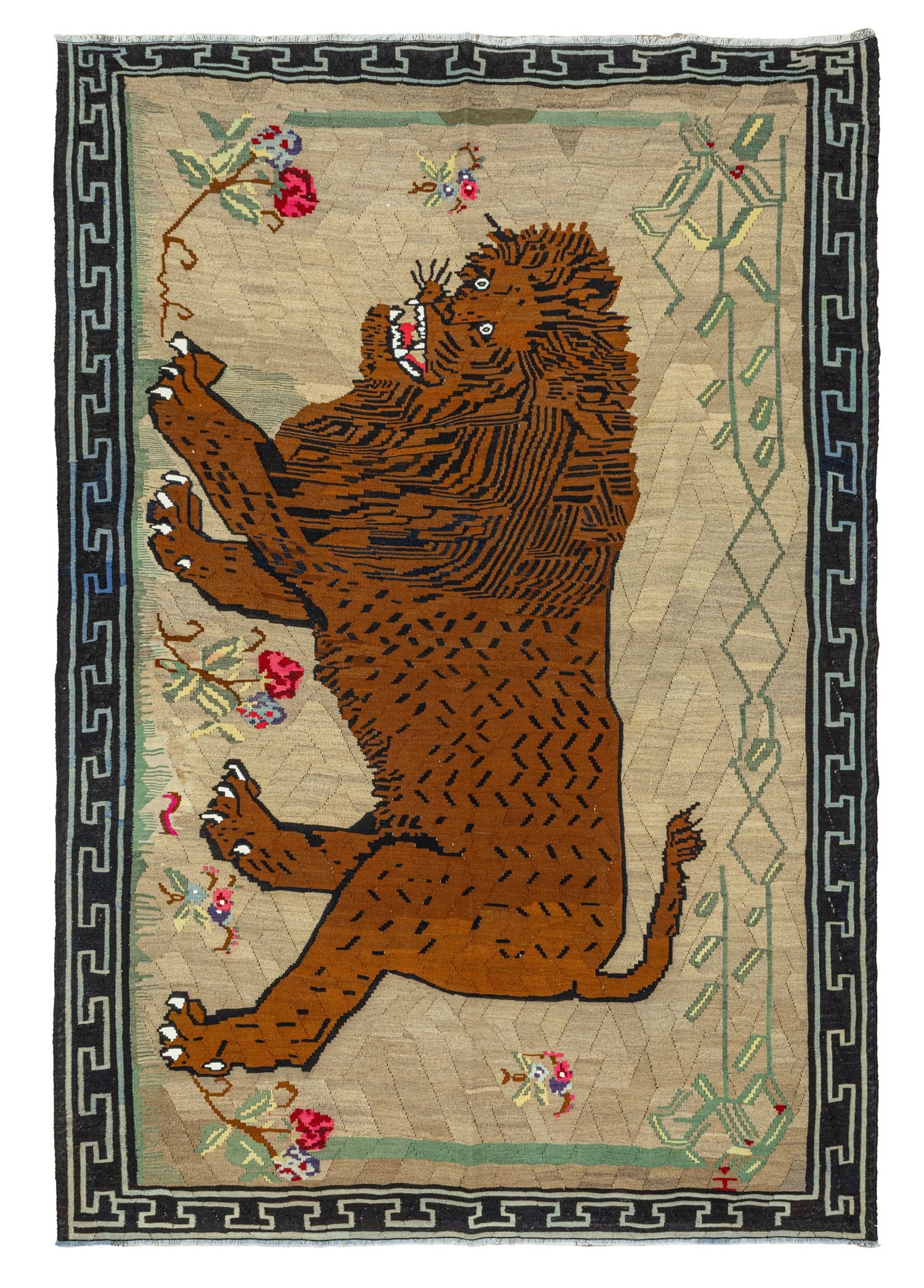 Soho Antiq-Terra Aslan Desenli El Dokuma Kilim 177x263 Cm-1-Milagron.com