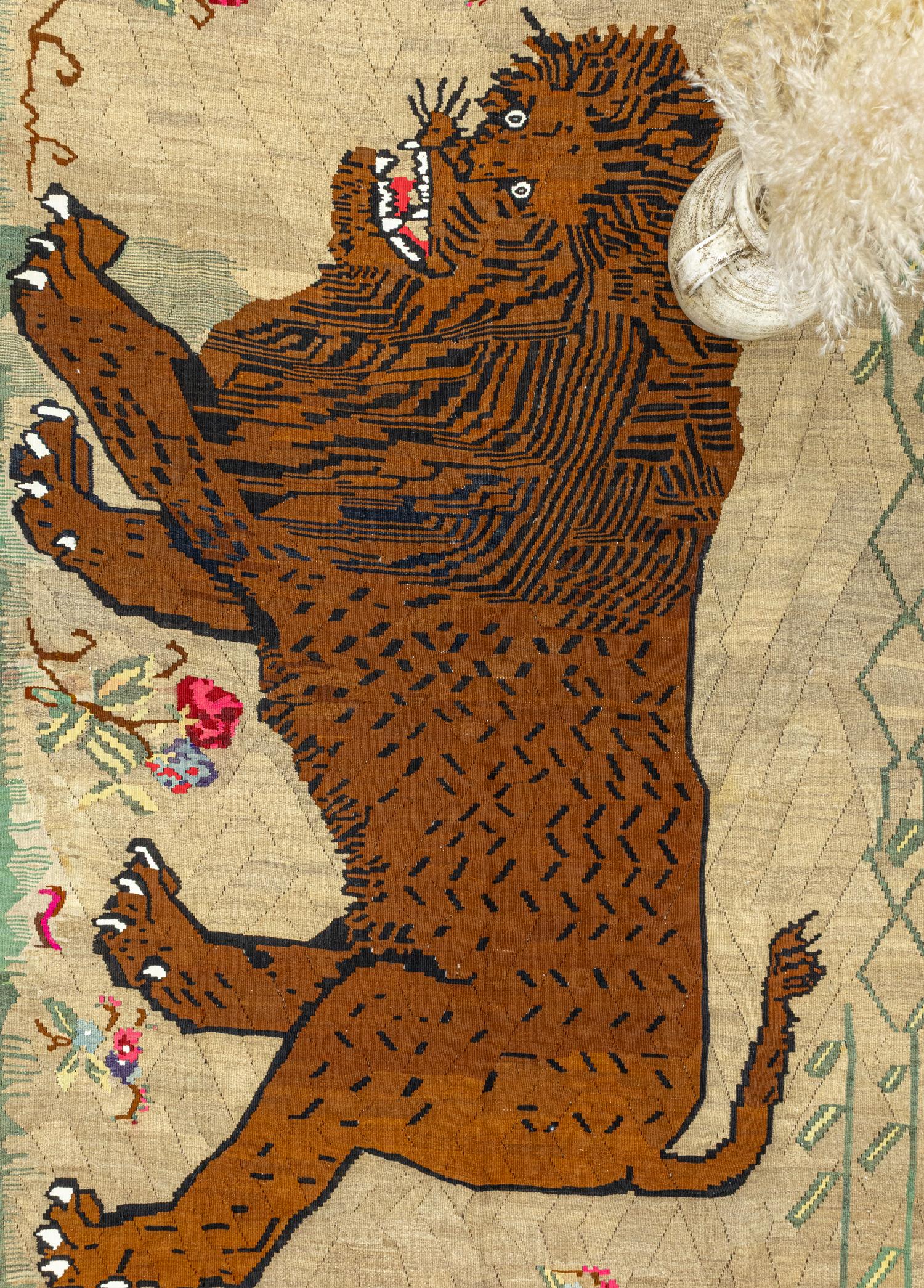 Soho Antiq-Terra Aslan Desenli El Dokuma Kilim 177x263 Cm-3-Milagron.com