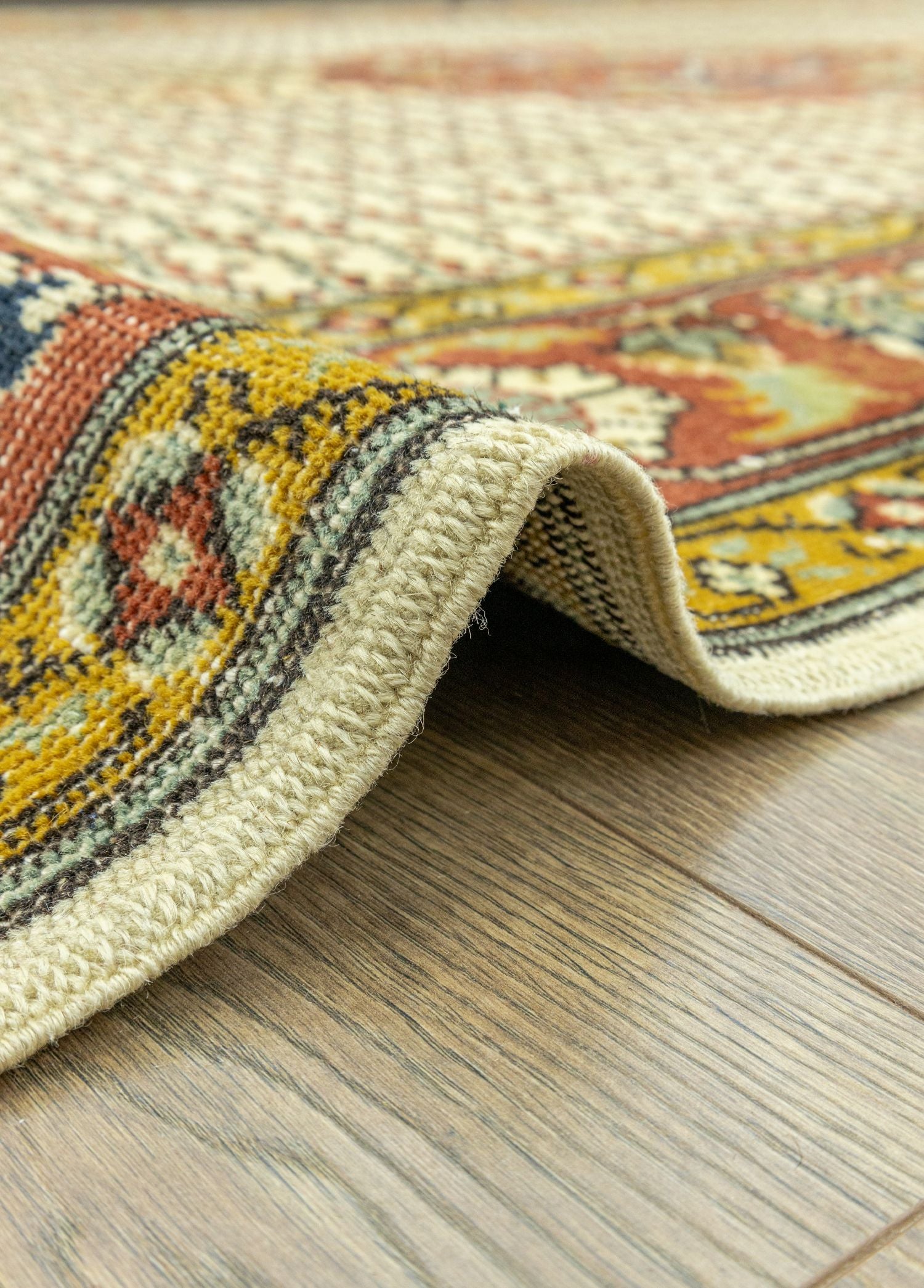 Soho Antiq-Tolan Madalyon Desenli Yün Halı 207x300 Cm-Halı-5-Milagron.com