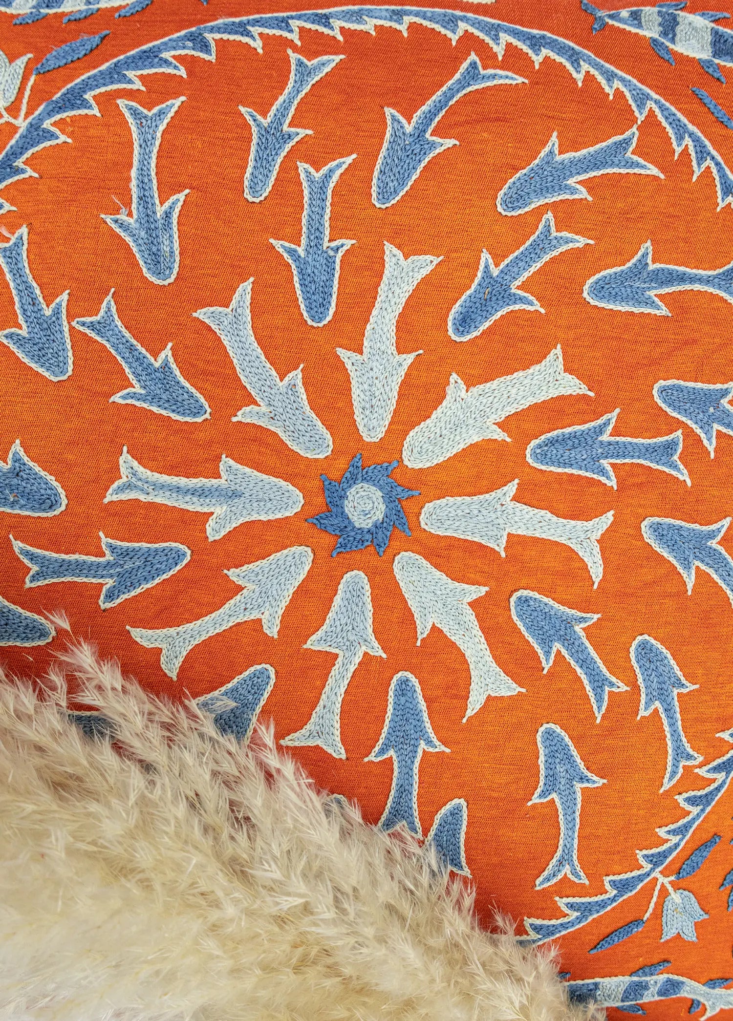 Soho Antiq-Tully İpek Suzani Kırlent 50x50 Cm-4-Milagron.com