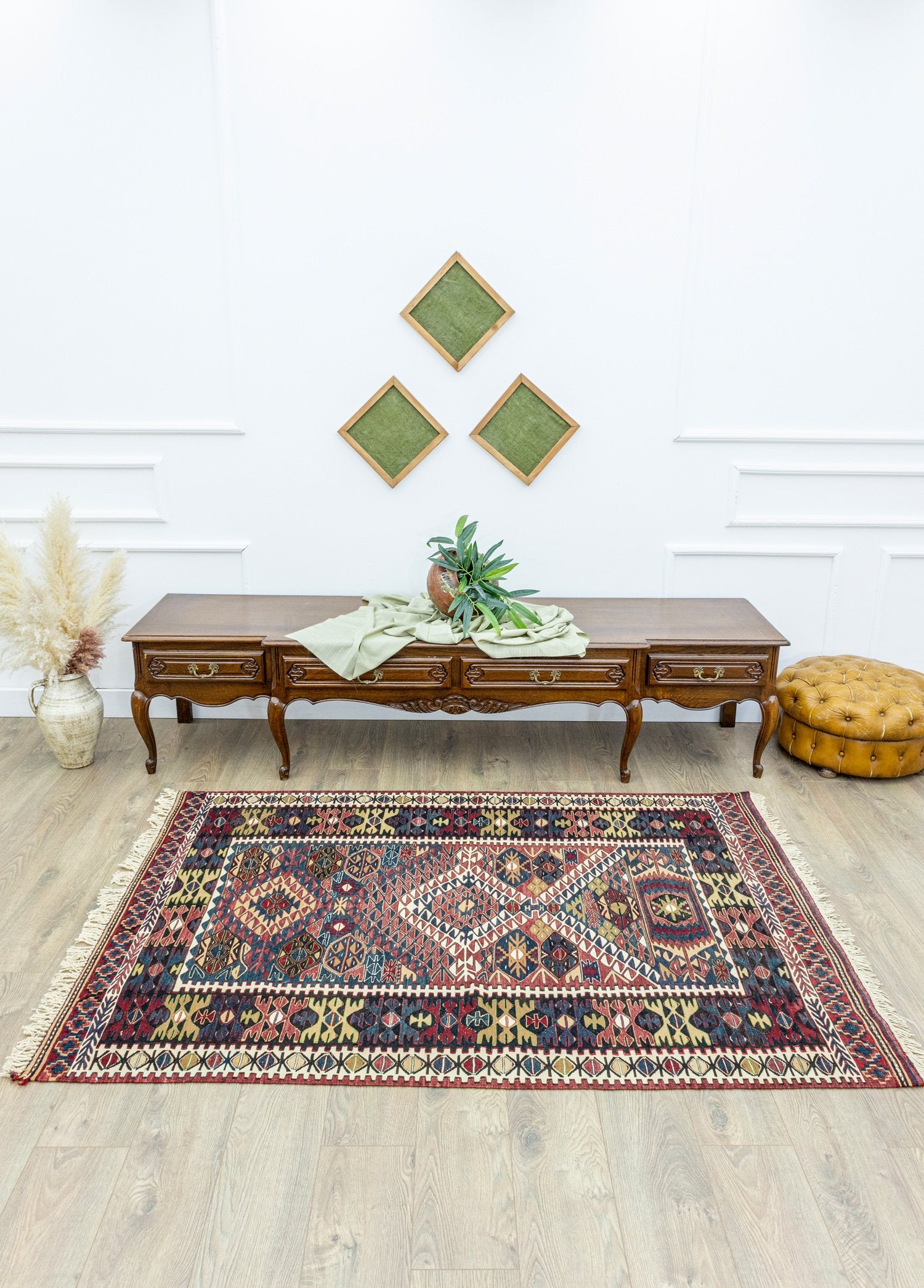 Soho Antiq-Vigen Rustik El Dokuma Yün Nuzumla Kilimi 136x196 Cm-Kilim-2-Milagron.com