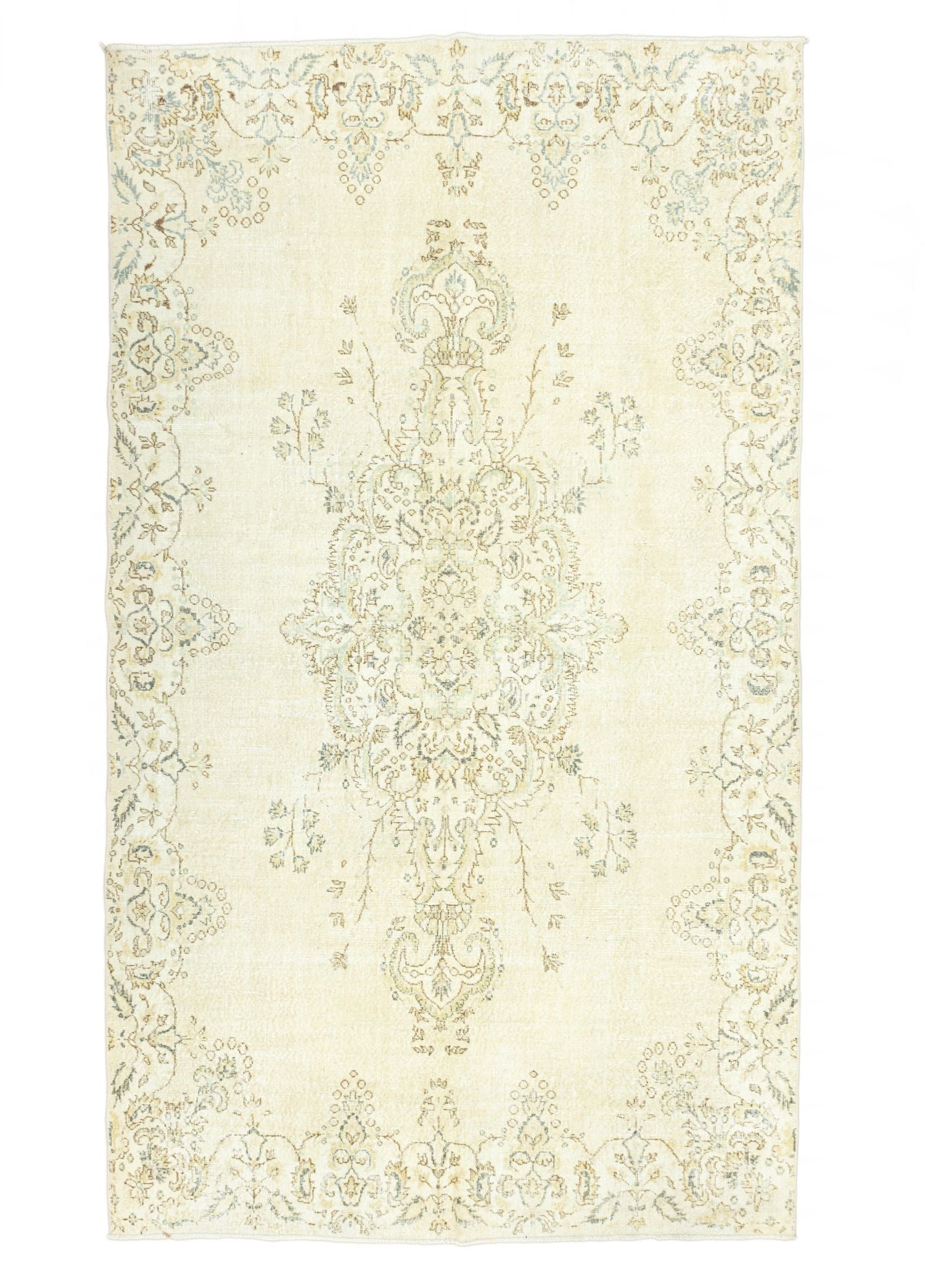 Soho Antiq-Yalkın Pastel Renkli El Dokuma Halı 204x328 Cm-Halı-1-Milagron.com