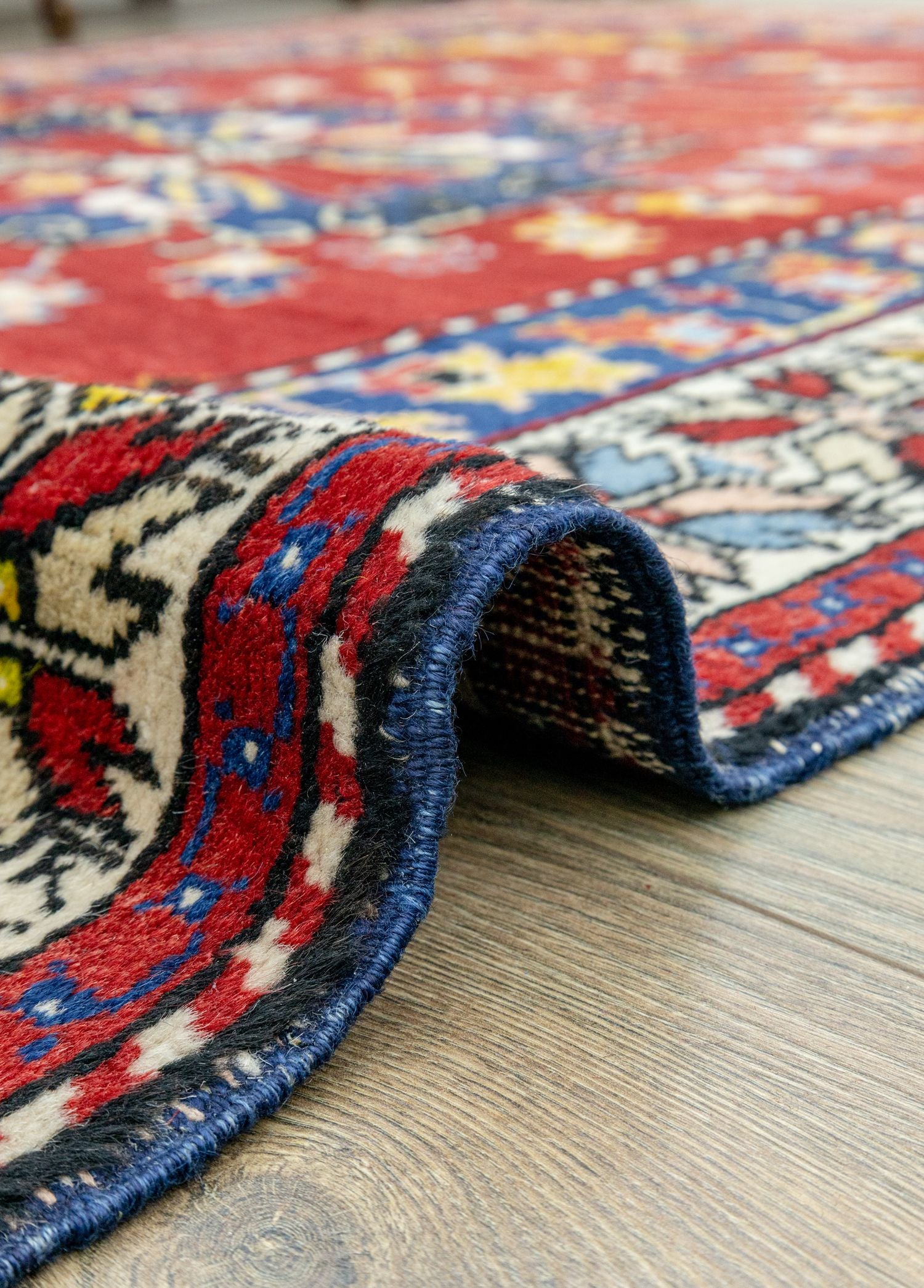 Soho Antiq-Yavı El Dokuma Kırmızı Yün Halı 157x207 Cm-Halı-5-Milagron.com