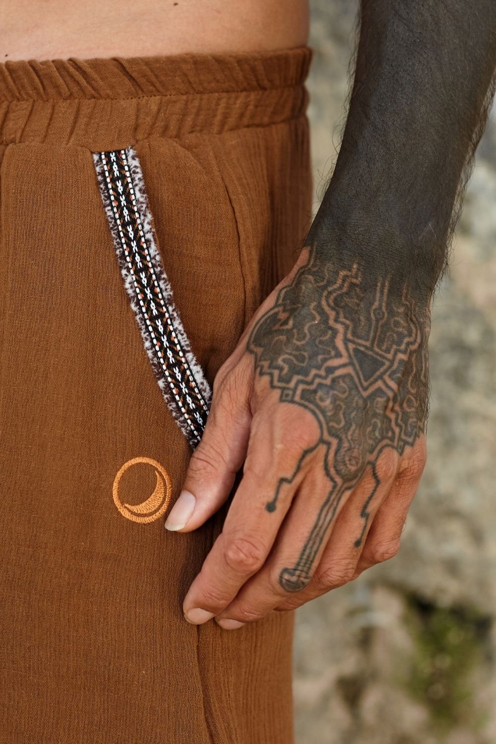 Soluna-Autum Muslin Pants Brown-Pantolon-2-Milagron.com