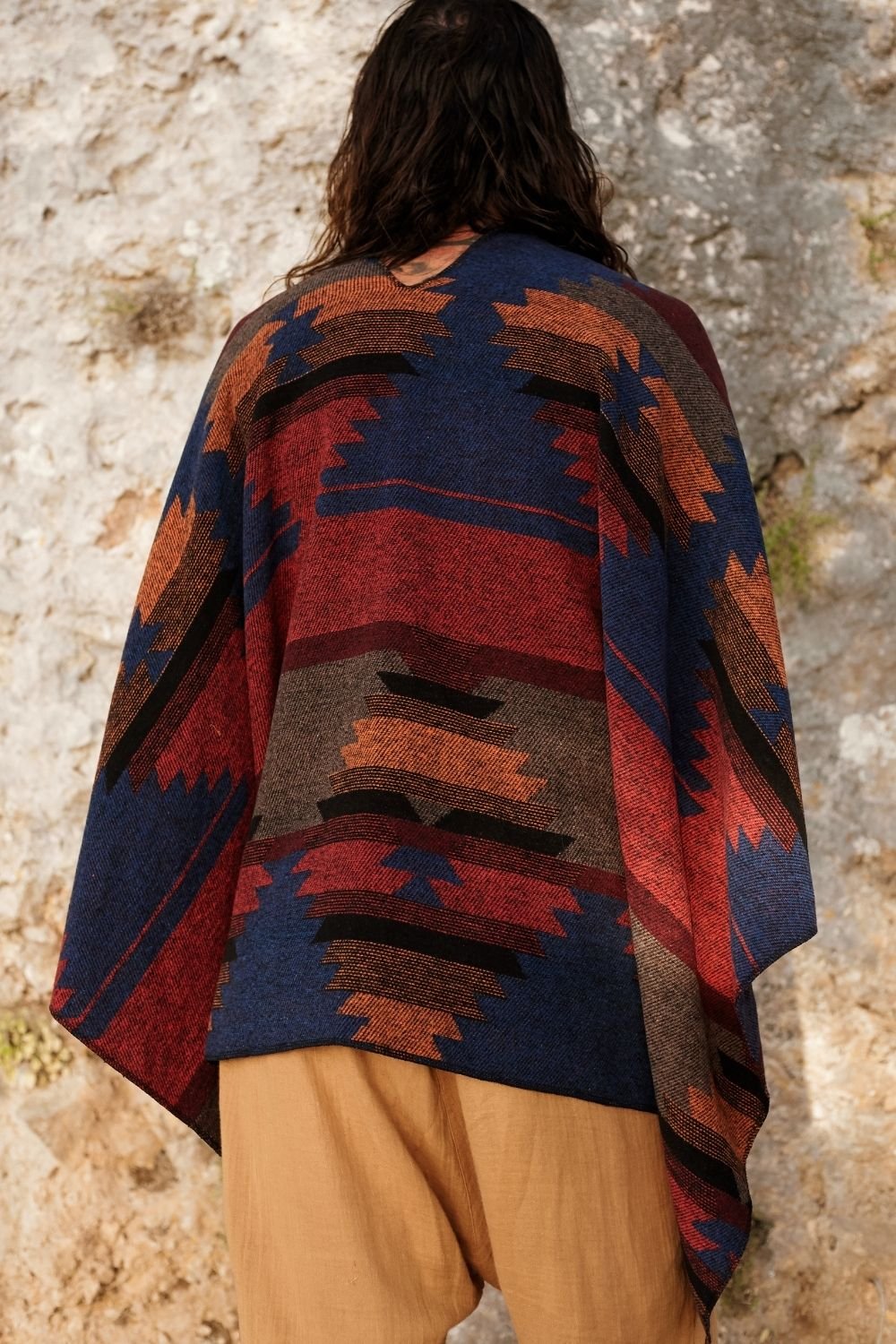 Soluna-Blues Scarf Poncho-Panço-2-Milagron.com