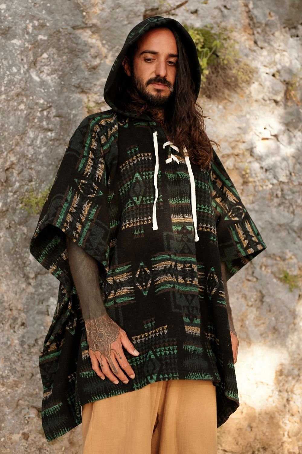 Soluna-Forest Hooded Poncho-Panço-1-Milagron.com
