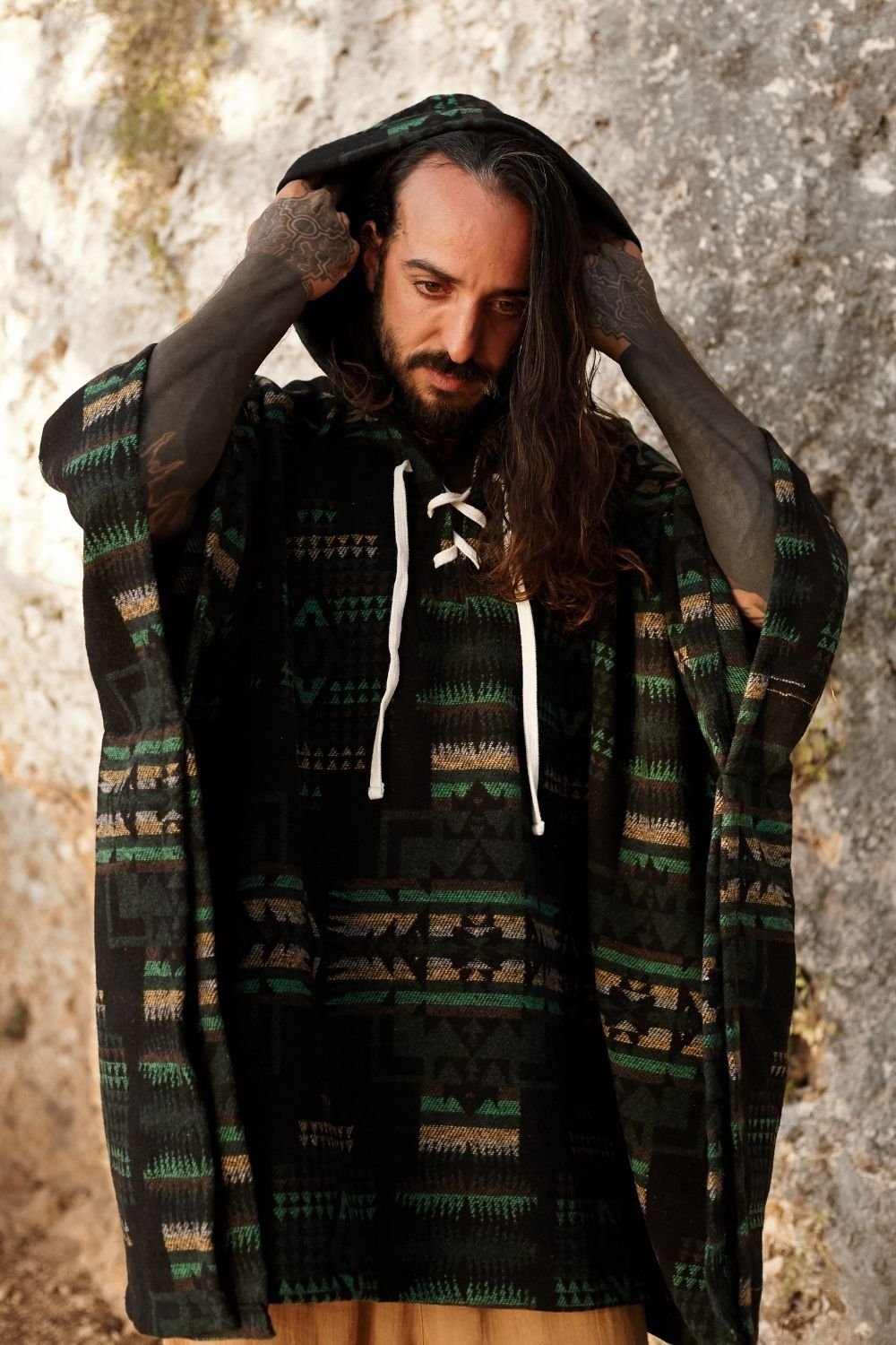 Soluna-Forest Hooded Poncho-Panço-3-Milagron.com