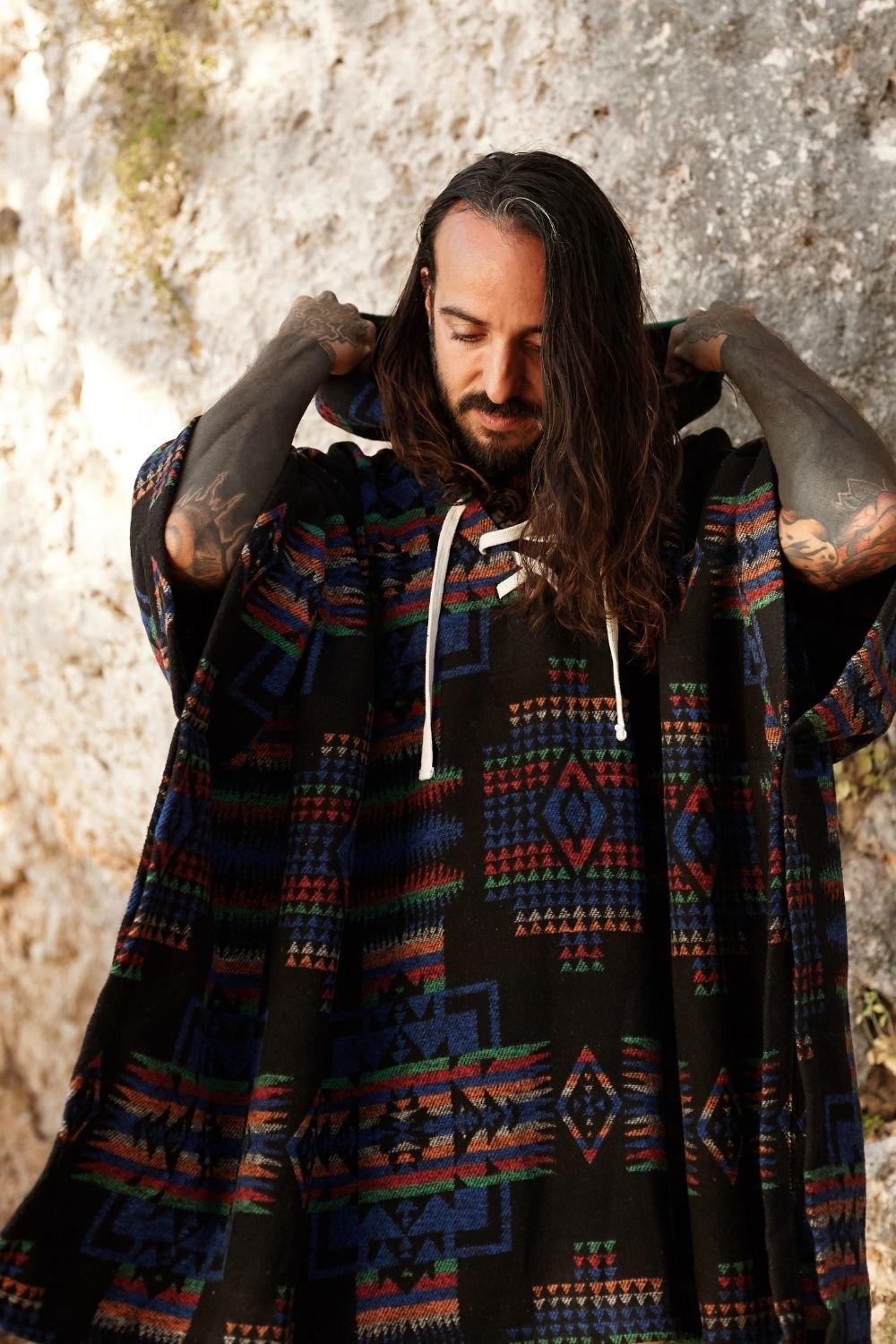 Soluna-Ocean Hooded Poncho-Panço-3-Milagron.com