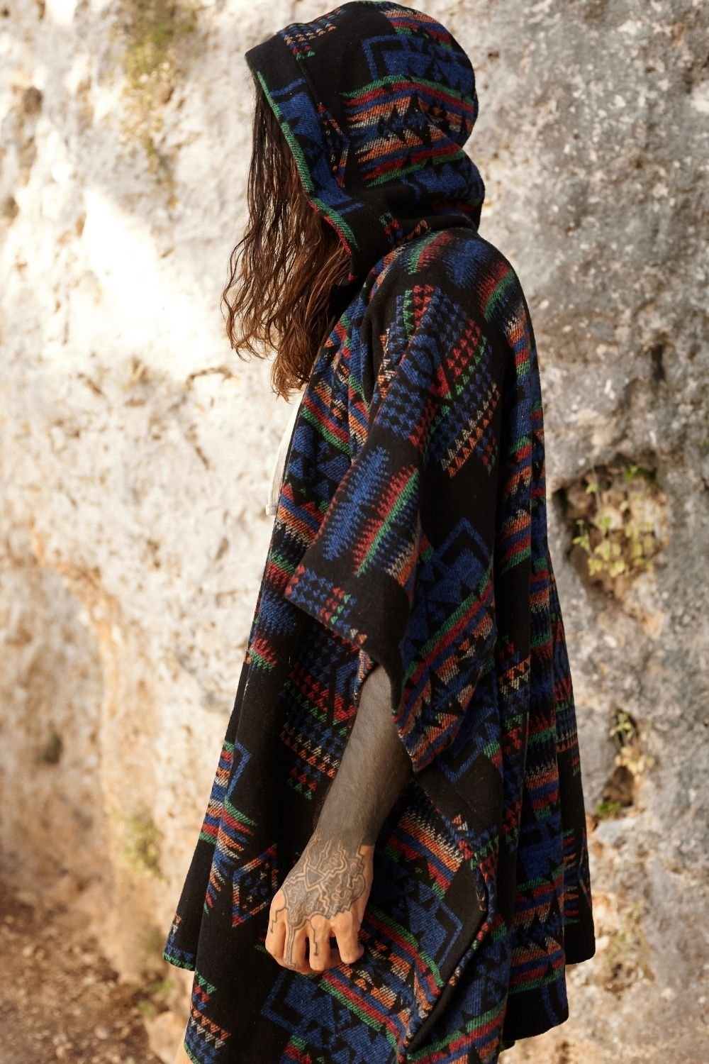 Soluna-Ocean Hooded Poncho-Panço-4-Milagron.com