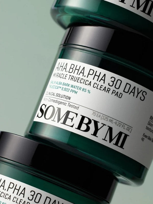 Some By Mi AHA-BHA-PHA 30 Days Miracle True Cica Clear Pad - Aha-Bha-Pha Asitlerini İçeren Hassas Ciltlere Özel Tonikli Pad