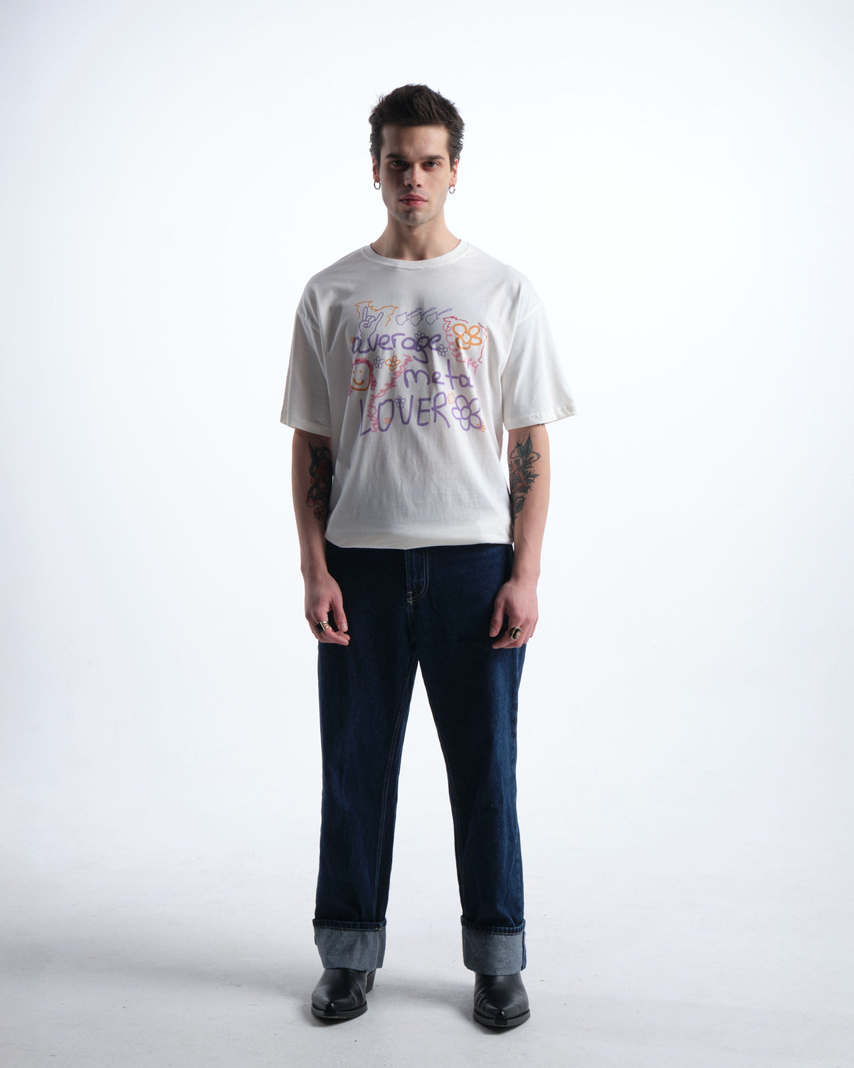 Average Metal Lover Oversize Tişört