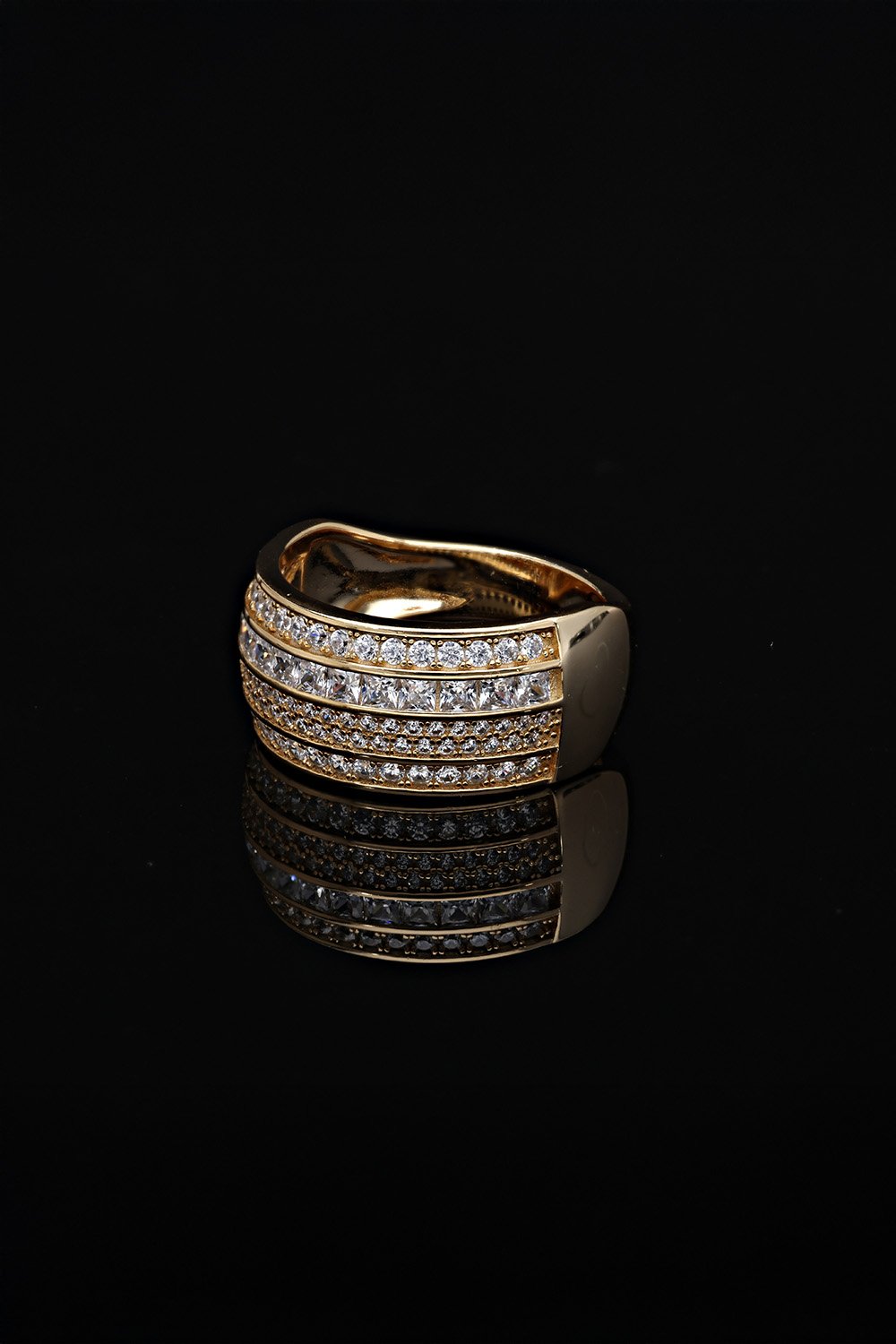 SooSilky-Pave Detayli 5 Sirali Yüzüzk-Yüzük-2-Milagron.com