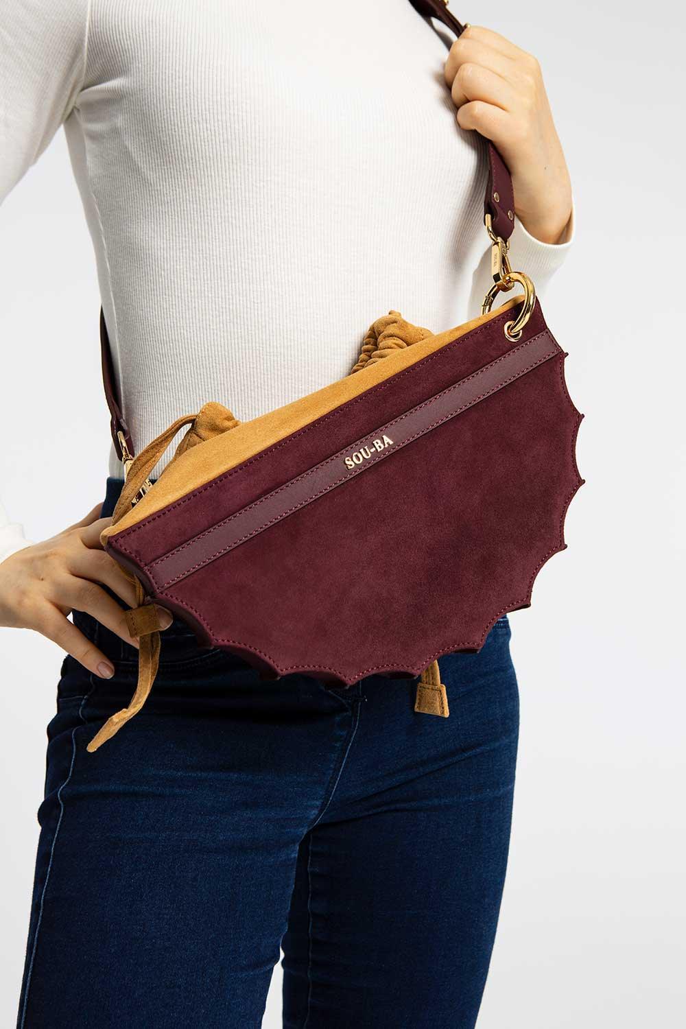 Sou-Ba-Ho-Ki Bordo-Omuz Çantası-6-Milagron.com