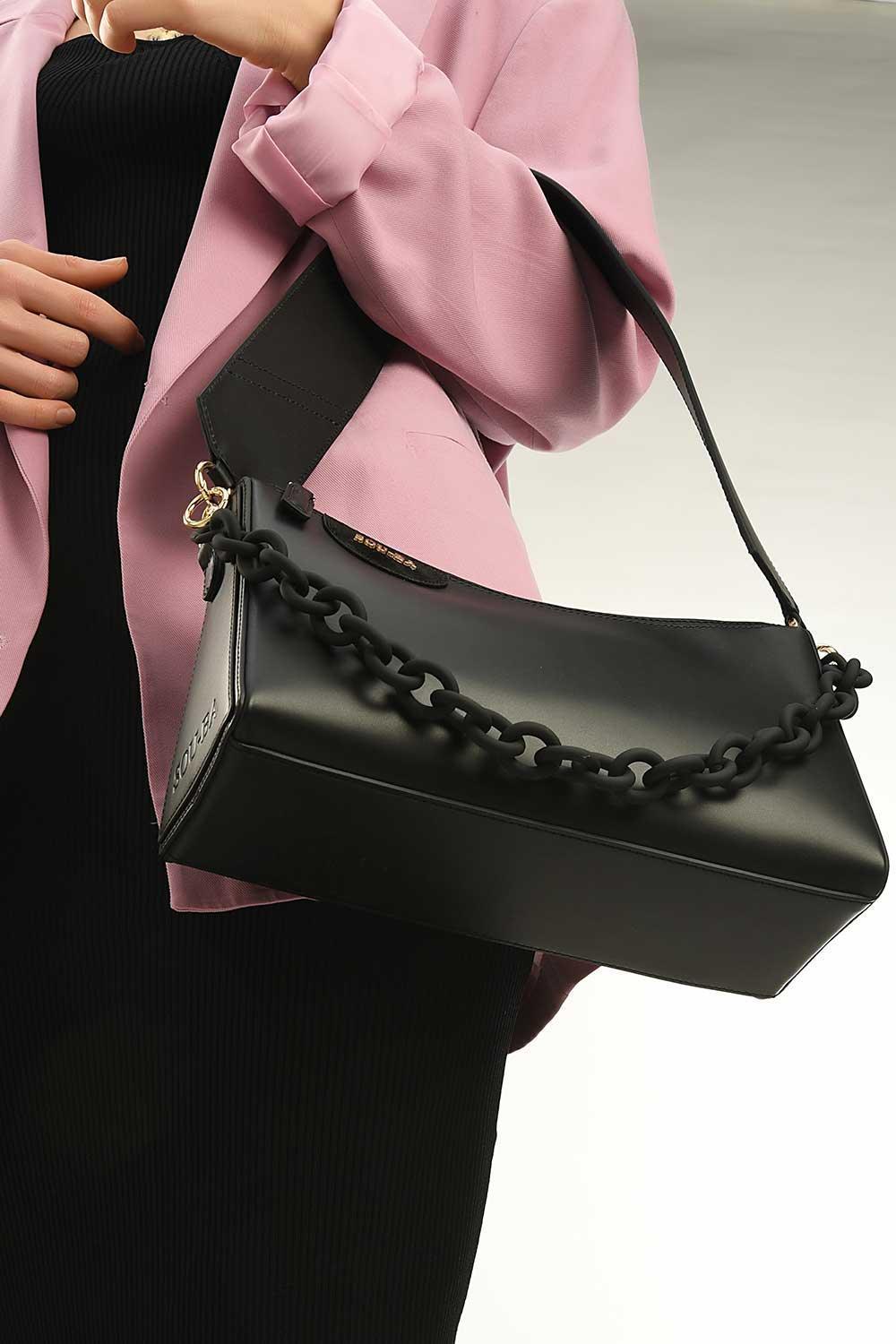 Sou-Ba-Kate Black-Omuz Çantası-5-Milagron.com