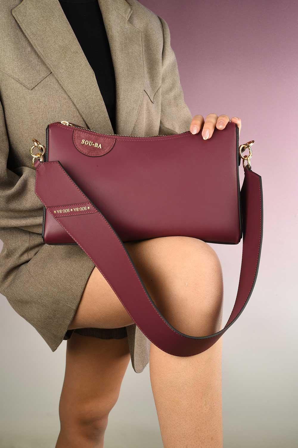 Sou-Ba-Kate Wine-Omuz Çantası-7-Milagron.com