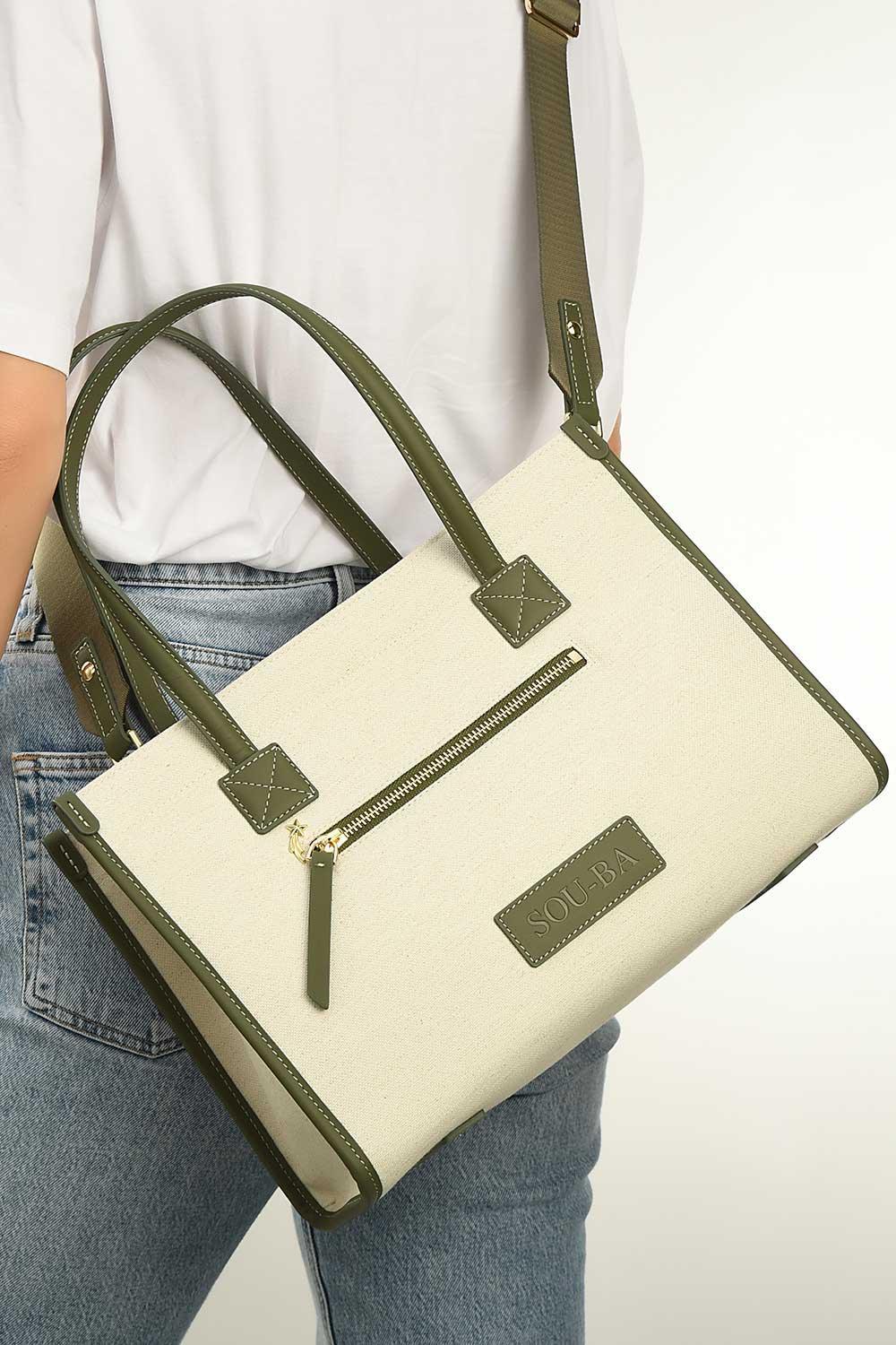 Sou-Ba-Mila Olive-Omuz Çantası-5-Milagron.com