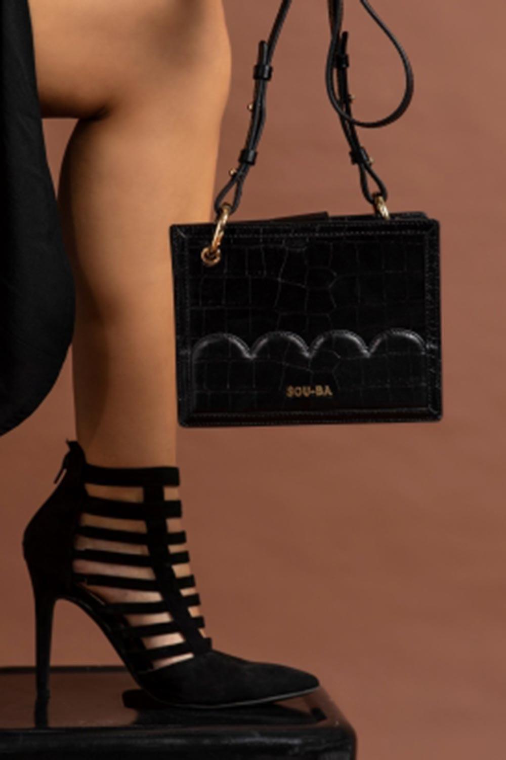 Sou-Ba-Mini Boxy Siyah-Omuz Çantası-5-Milagron.com