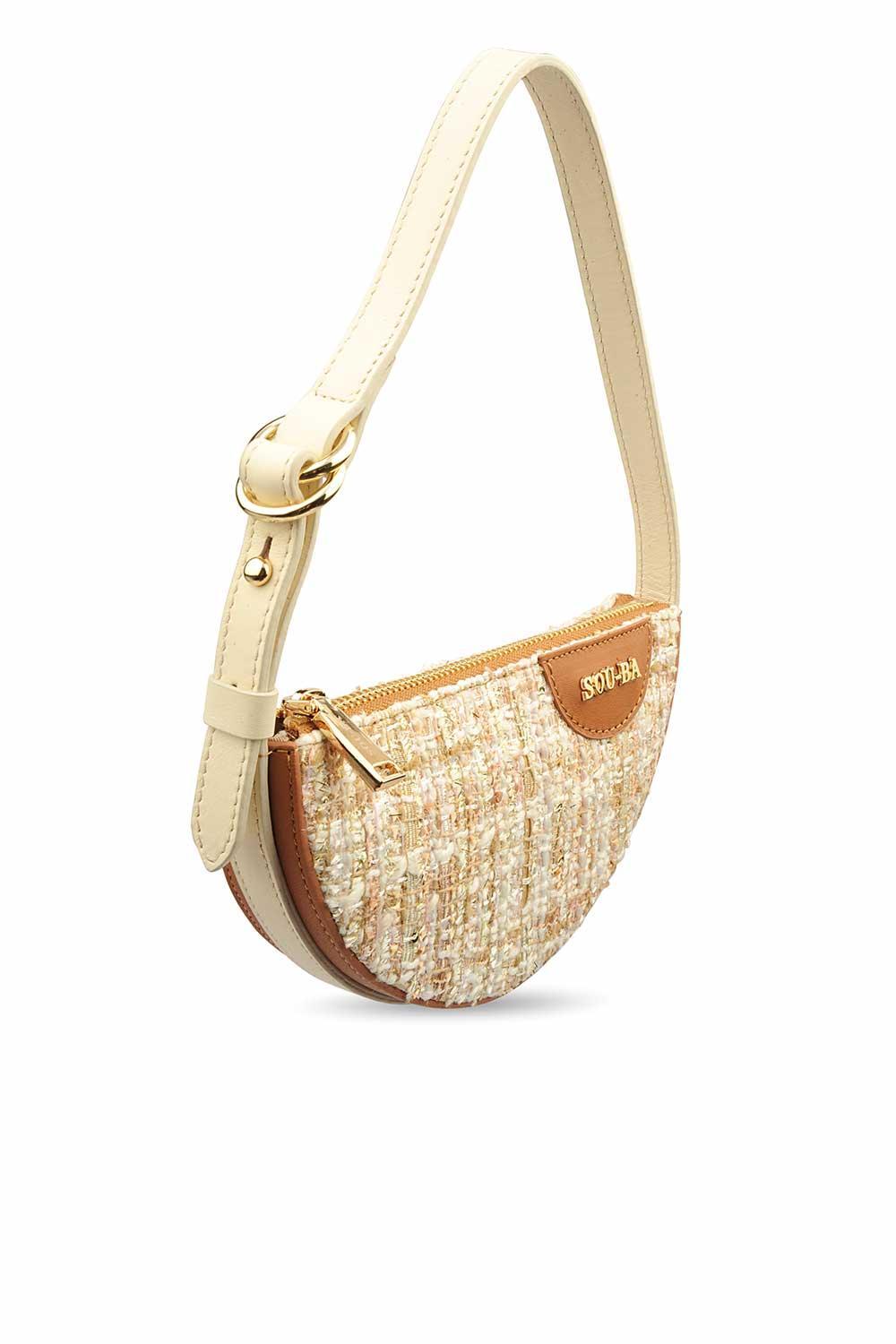 Sou-Ba-Mini Eva - Cream-Omuz Çantası-2-Milagron.com