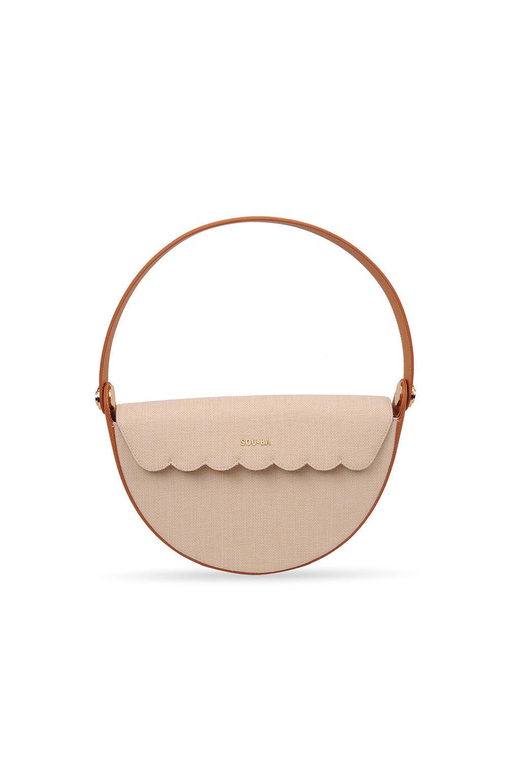 Sou-Ba-Pina - Bej-Omuz Çantası-1-Milagron.com