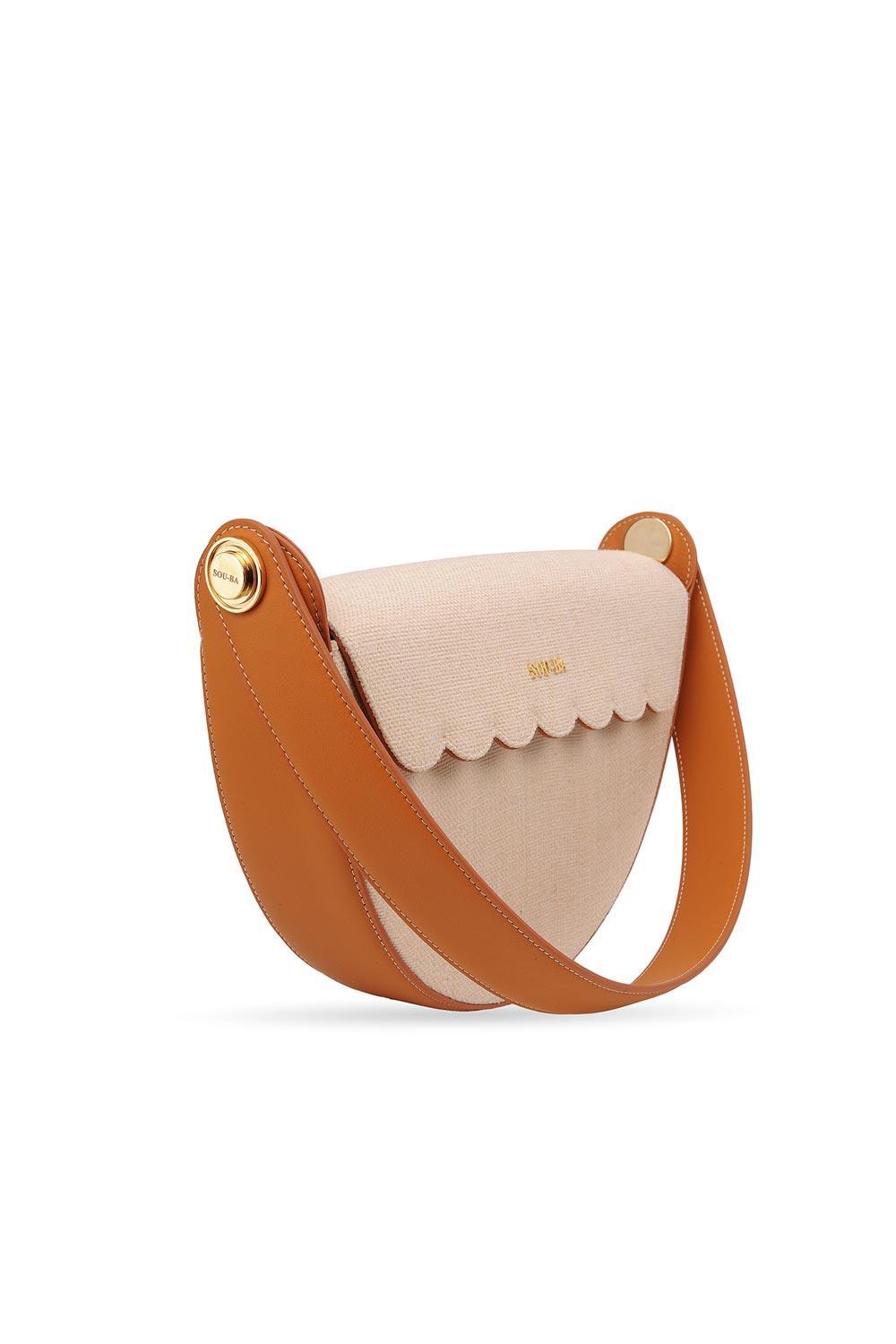 Sou-Ba-Pina - Bej-Omuz Çantası-3-Milagron.com