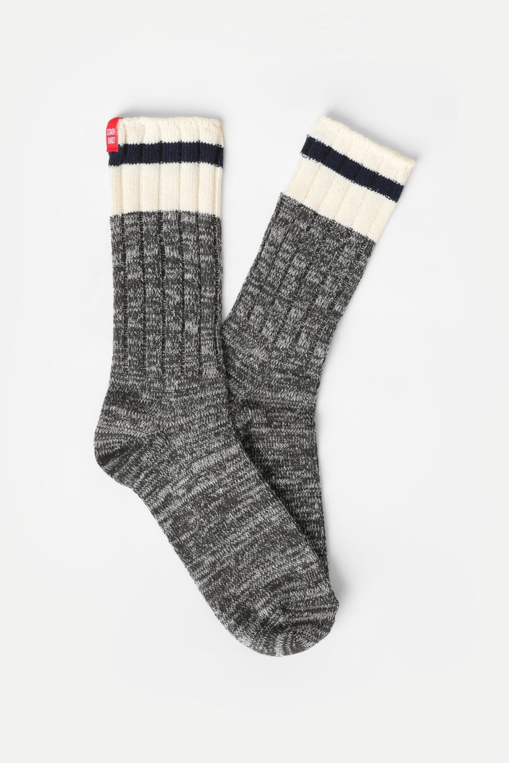 Staff Only-Koyu Gri Melanj Organik Pamuk Erkek Bot Çorabı-Çorap-1-Milagron.com