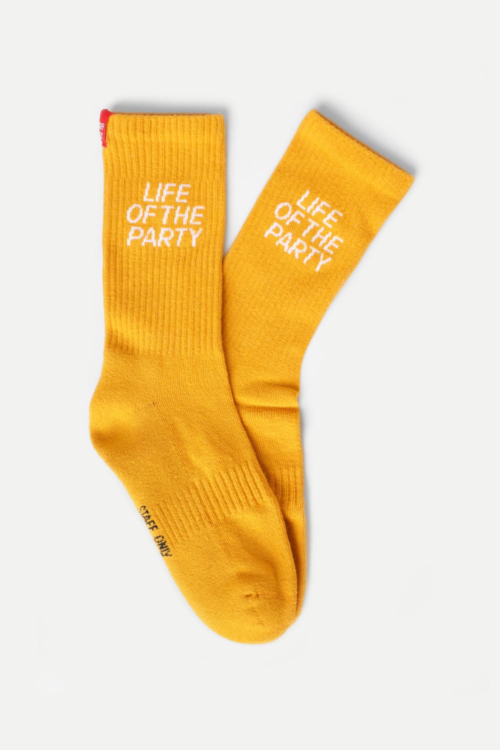 Staff Only-Life Of The Party Hardal Organik Pamuk Erkek Spor Çorap-Çorap-2-Milagron.com