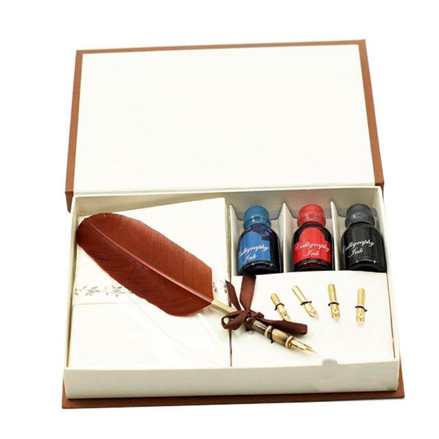Steelpen-Steelpen Calligraphy Kuş Tüyü Ahşap Kaligrafi Kalem Set Cs1528-Kaligrafi Kalemleri-1-Milagron.com