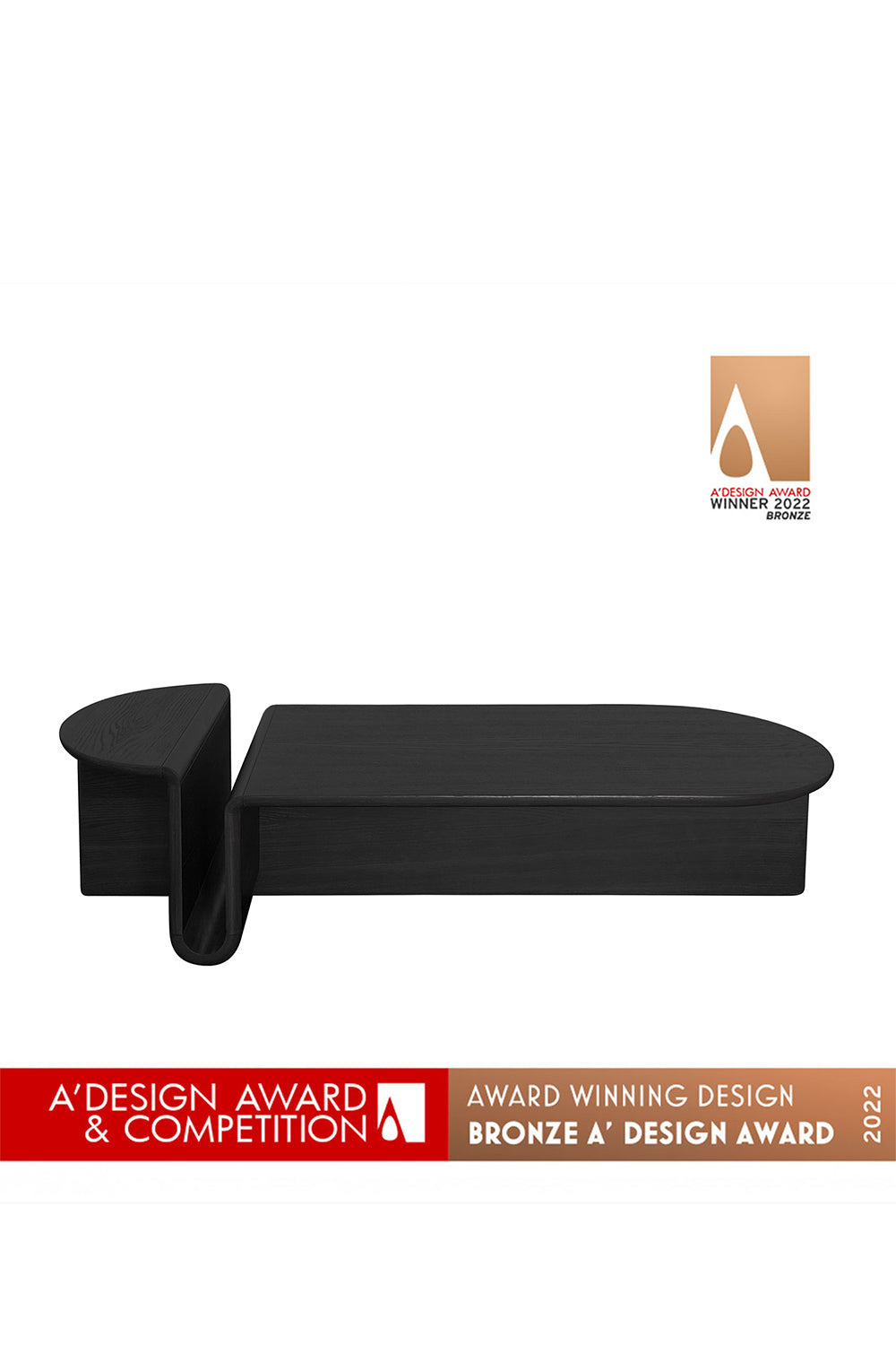 Kanyon Siyah Meşe Ahşap Oval Orta Sehpa - 4
