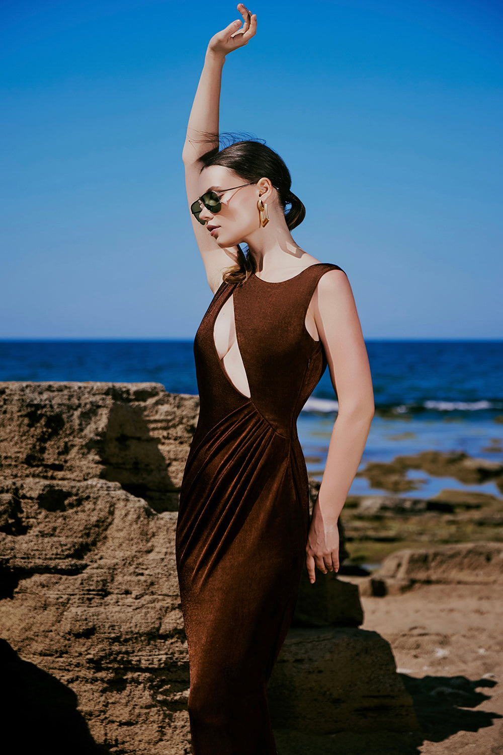 Dra Ruched Maxi Dress - 1