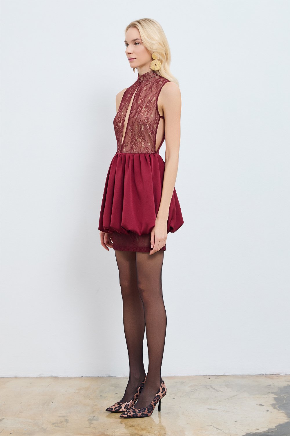 Studio Norn-Elida Mini Balon Elbise-Elbise-4-Milagron.com