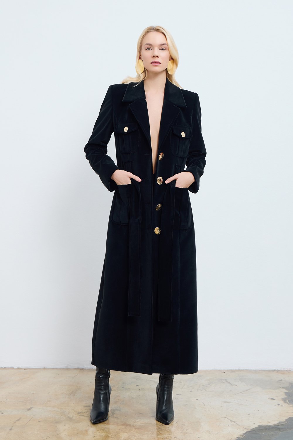 Studio Norn-Greta Maksi Palto-Trençkot-1-Milagron.com