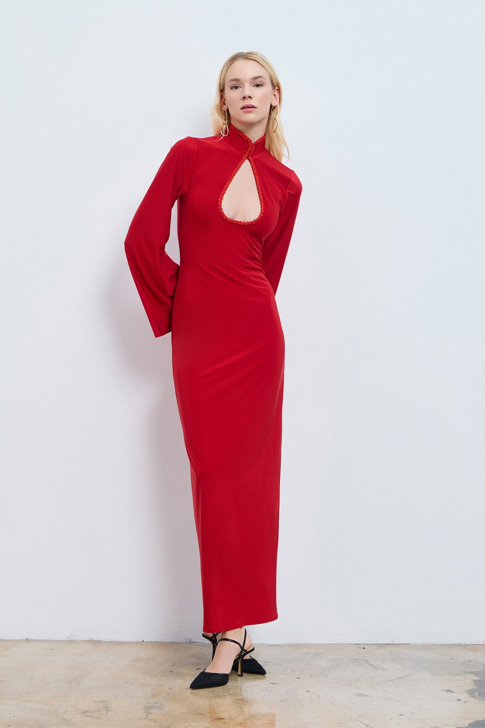 Studio Norn-Linn Cut-out Detaylı Elbise-Elbise-1-Milagron.com