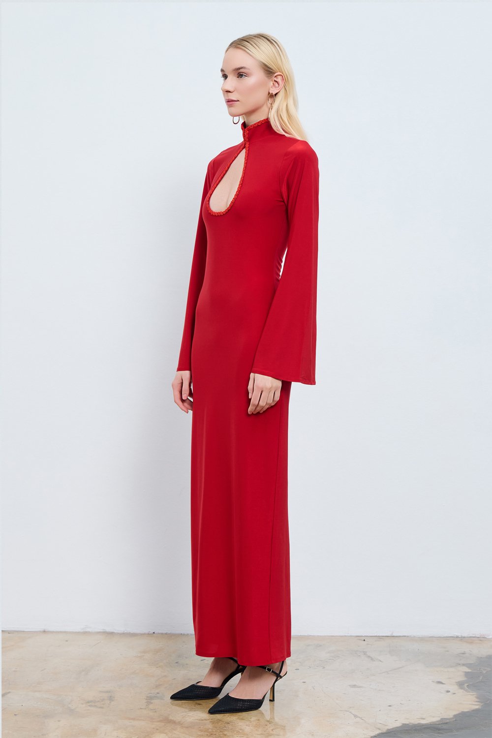 Studio Norn-Linn Cut-out Detaylı Elbise-Elbise-3-Milagron.com