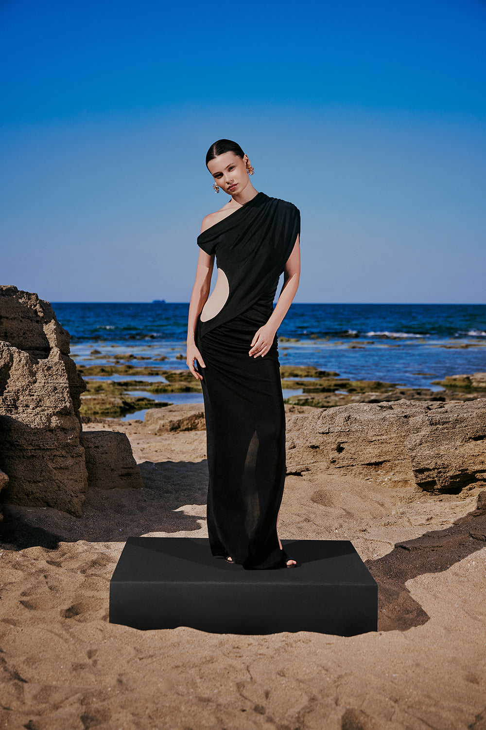 Ylva Cut-out Detailed & Ruched Maxi Dress - 1