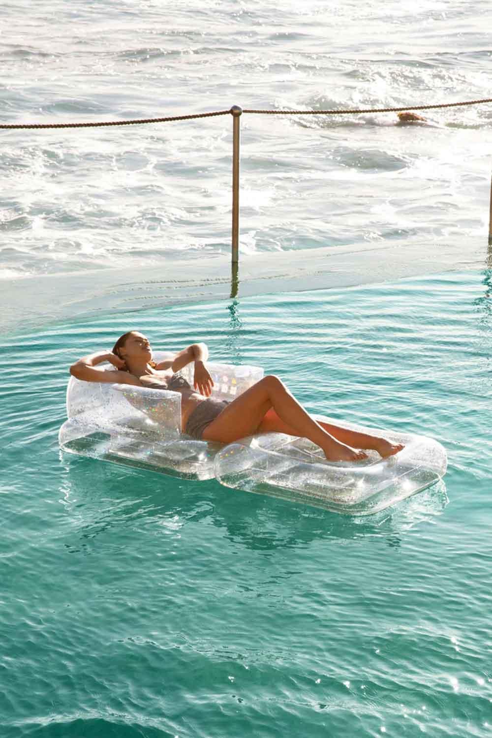 Sunny Life-Inflatable Lilo Glitter Deniz Koltuğu ve Yatağı-Deniz Yatağı-4-Milagron.com