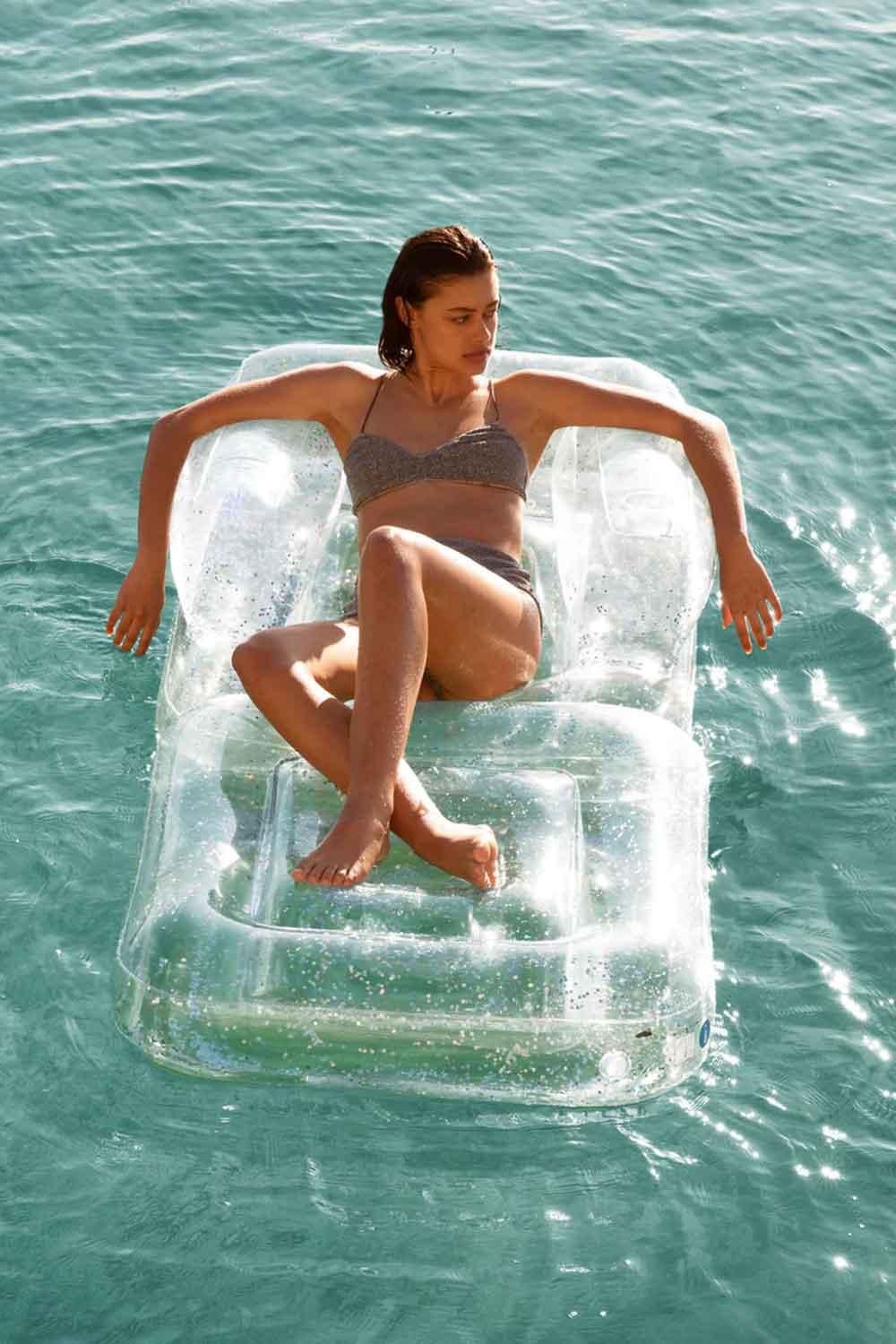 Sunny Life-Inflatable Lilo Glitter Deniz Koltuğu ve Yatağı-Deniz Yatağı-9-Milagron.com