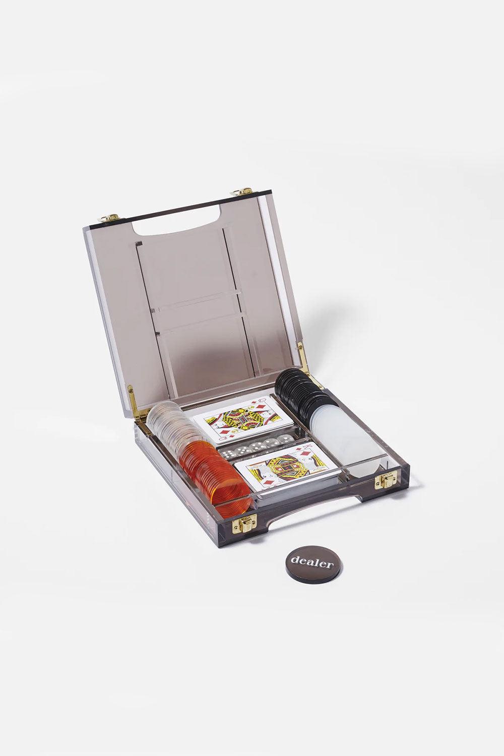 Sunny Life-Lucite Poker Whiskey Noir-Oyun Setleri-1-Milagron.com