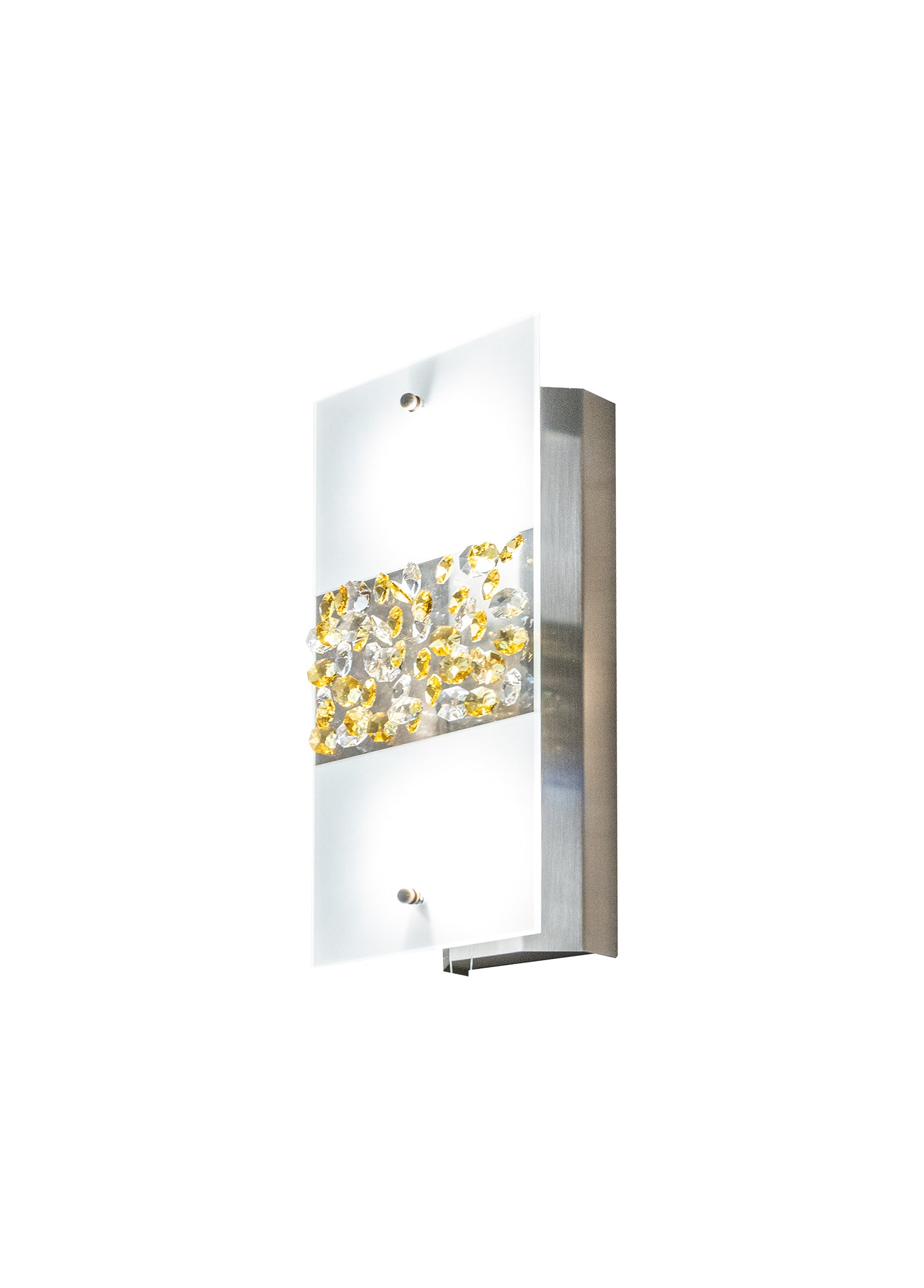 Splendid 1L Apli̇k Topaz-Firçalanmiş Paslanmaz Metal 12.7X9.5Xh28.6 Cm G4 2X35W