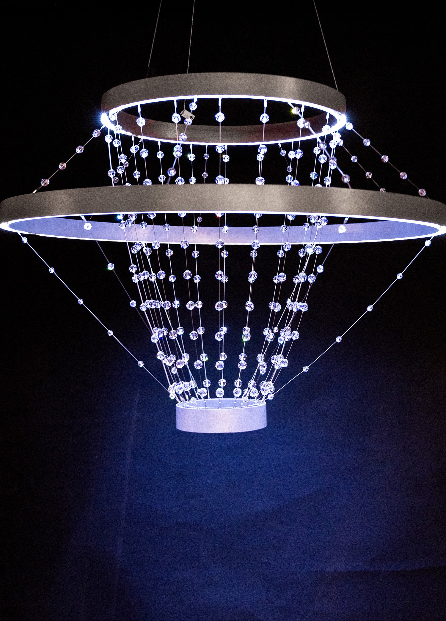 Strandelier European 3L Sarkit Gri̇ Ø67X48 Cm Led 260X0.1W