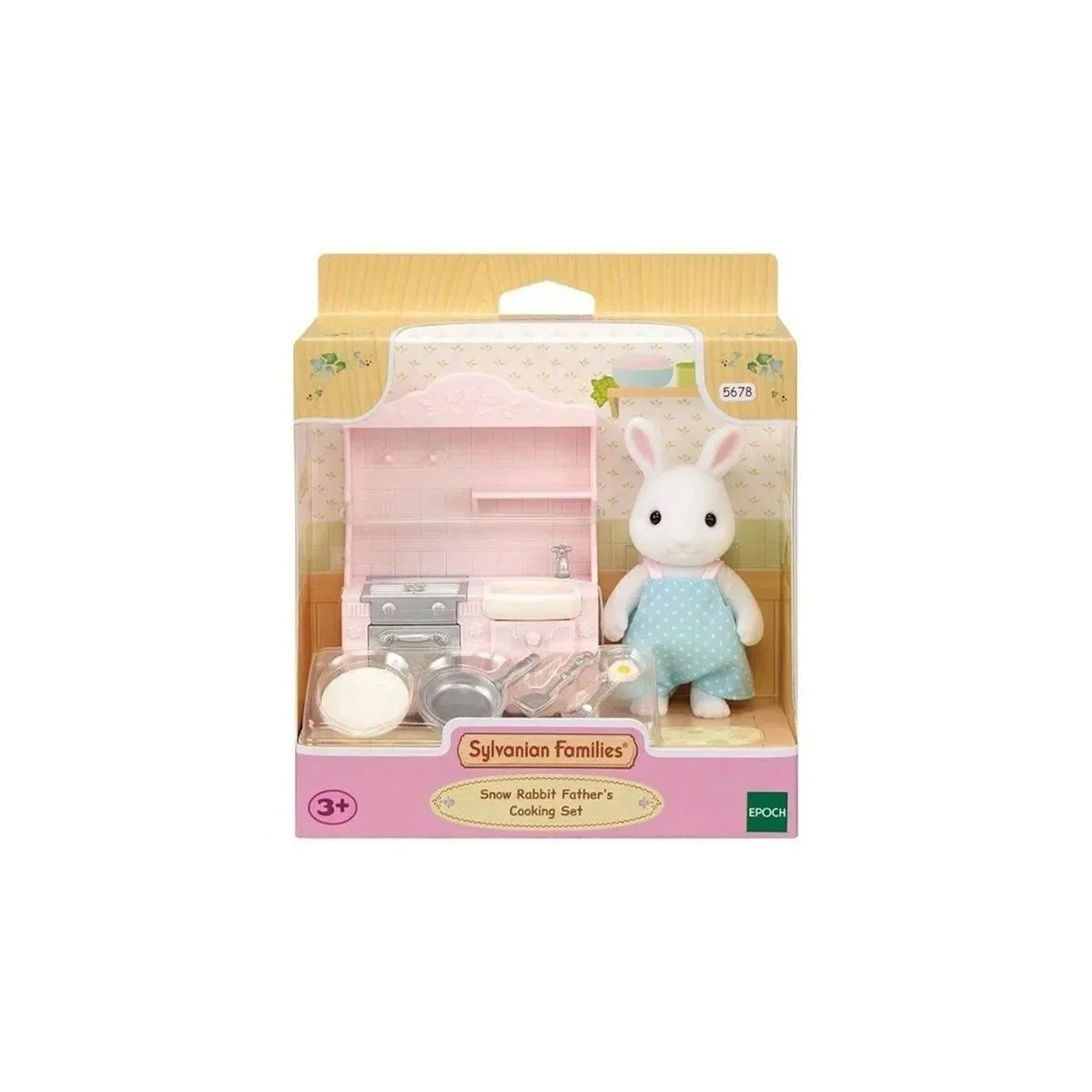 Sylvanian Families-Sylvanian Families Kar Tavşanı Babanın Yemek Pişirme Seti +3 Yaş-Figür Oyuncaklar-1-Milagron.com